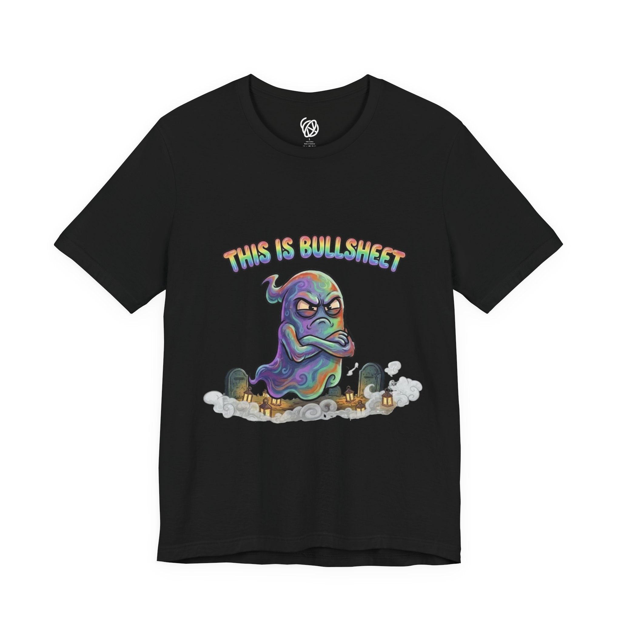 "This Is Bullsheet" Ghost T-Shirt — Funny Halloween Humor Graphic Tee