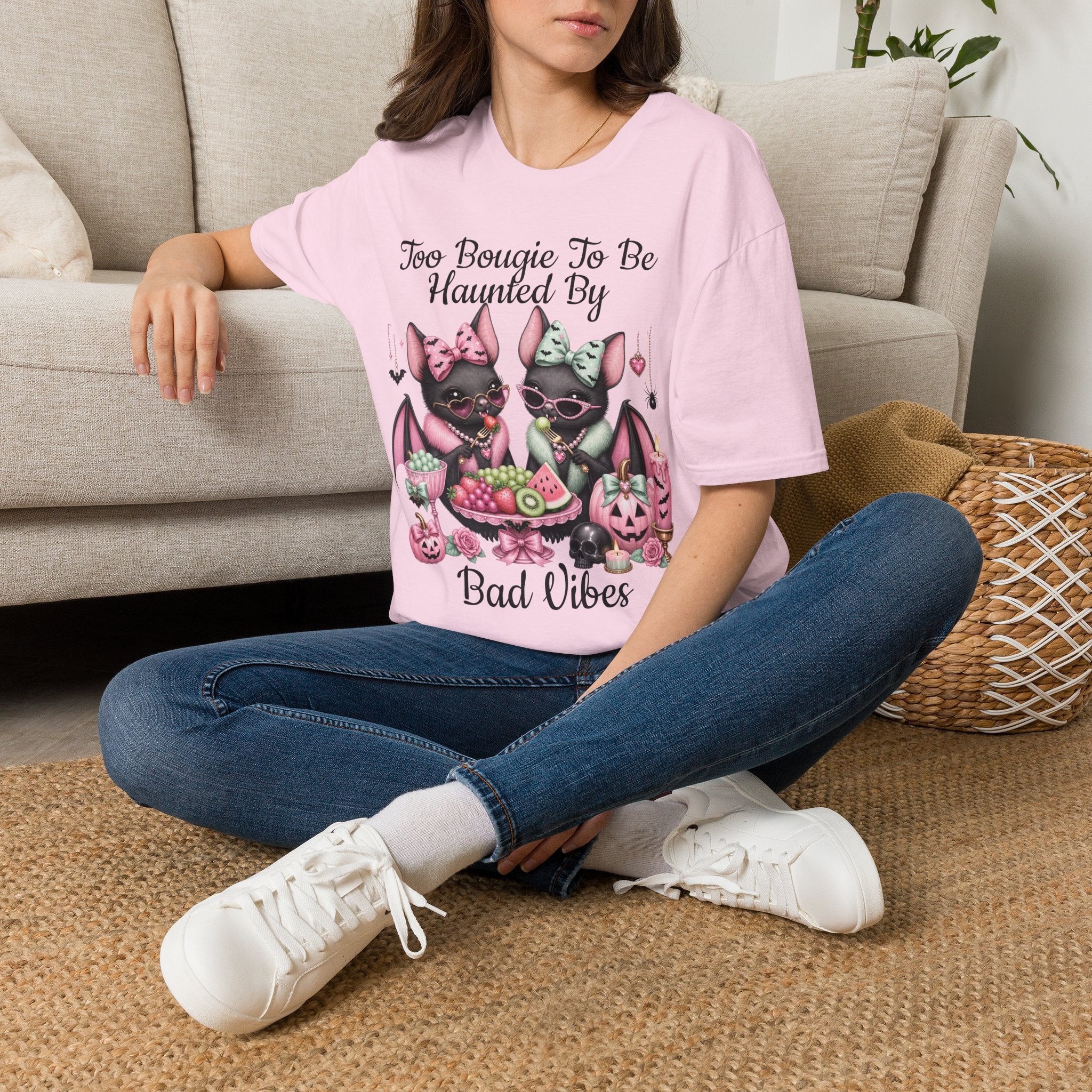 Bat Sisters Graphic Tee — Cute Gothic Kawaii Bats with Bows