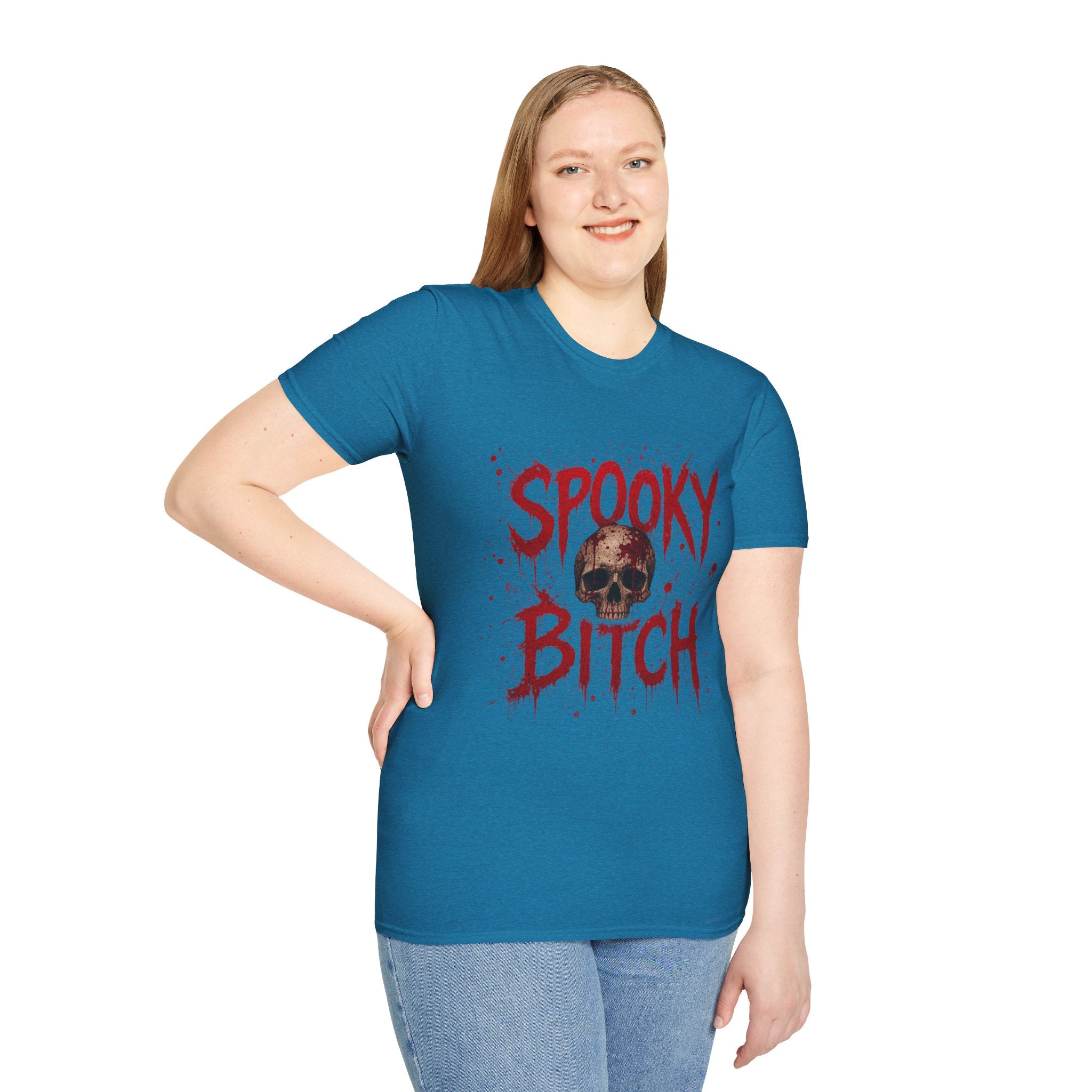 T-Shirt — "Spooky Bitch" Horror Skull Halloween Graphic Tee