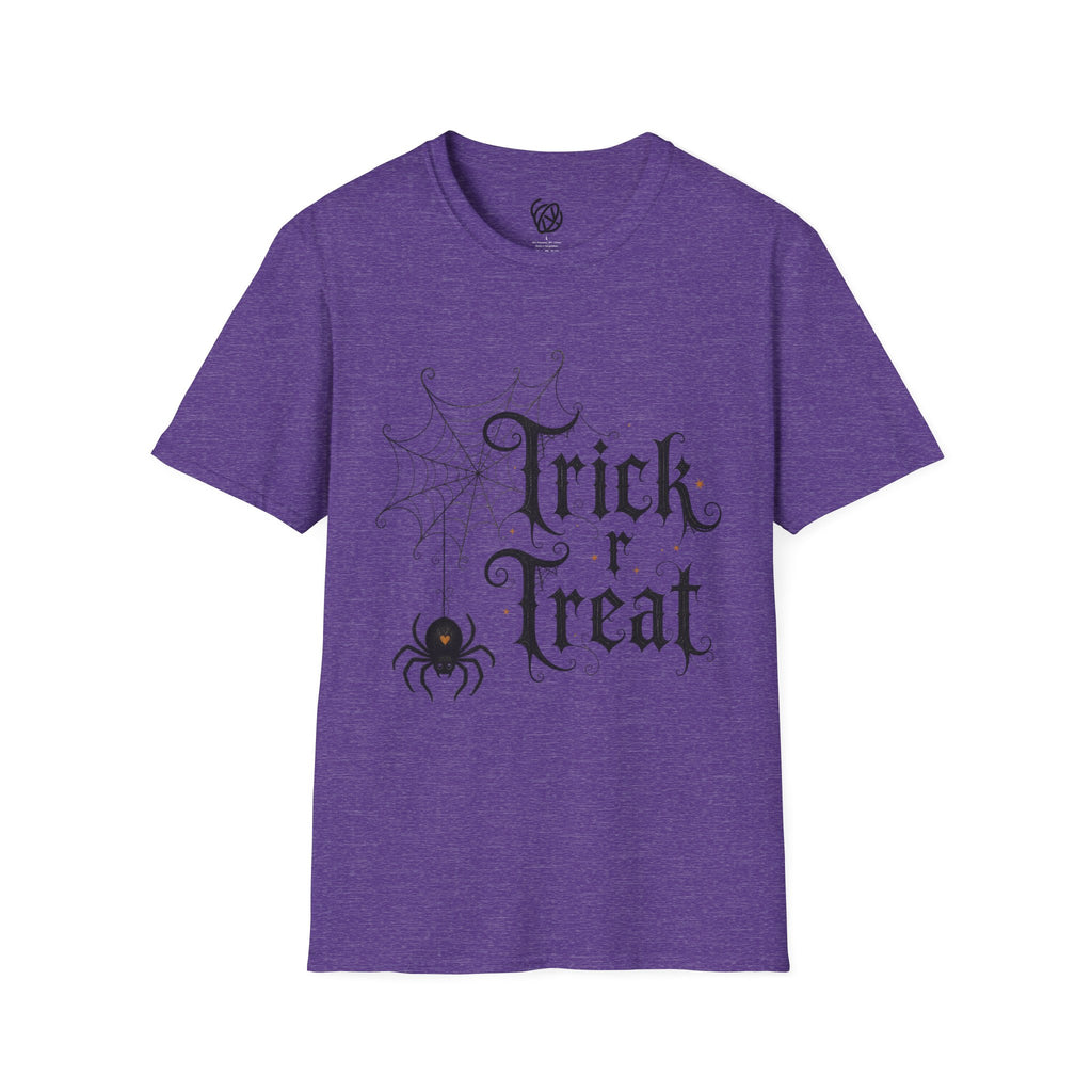 Trick r Treat Halloween T-Shirt — Gothic Spiderweb & Spider Tee