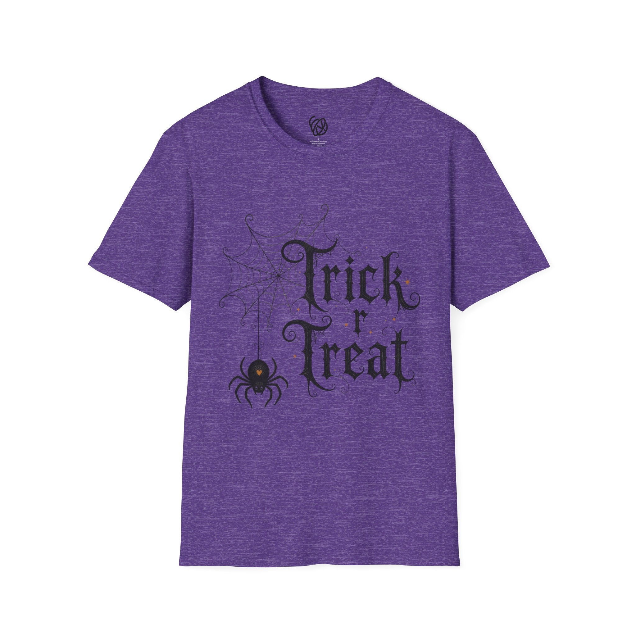 Trick r Treat Halloween T-Shirt — Gothic Spiderweb & Spider Tee