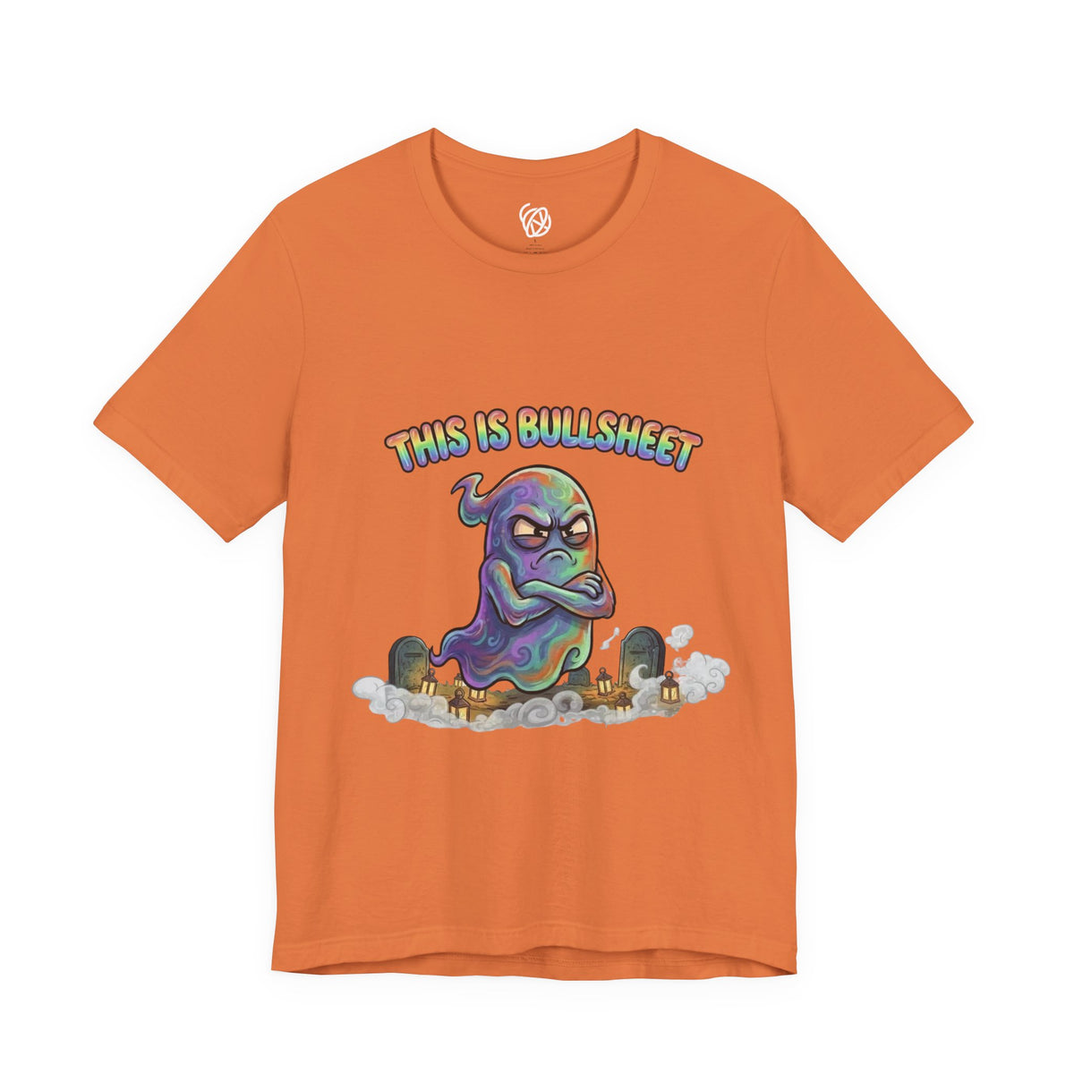 "This Is Bullsheet" Ghost T-Shirt — Funny Halloween Humor Graphic Tee