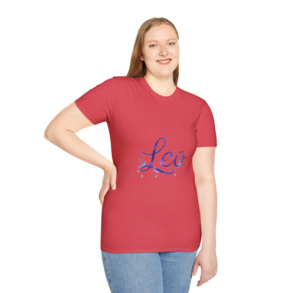 Leo Zodiac T-Shirt — Purple Constellation Astrology Tee