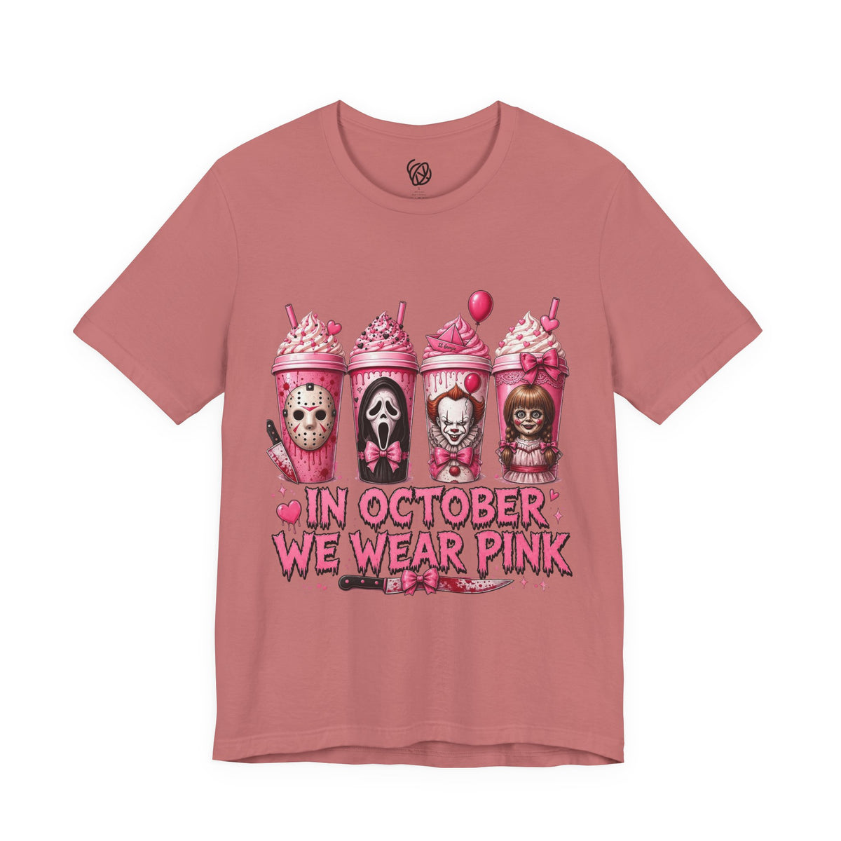 Breast Cancer Awareness Halloween Tee — "In October We Wear Pink" Graphic T-Shirt