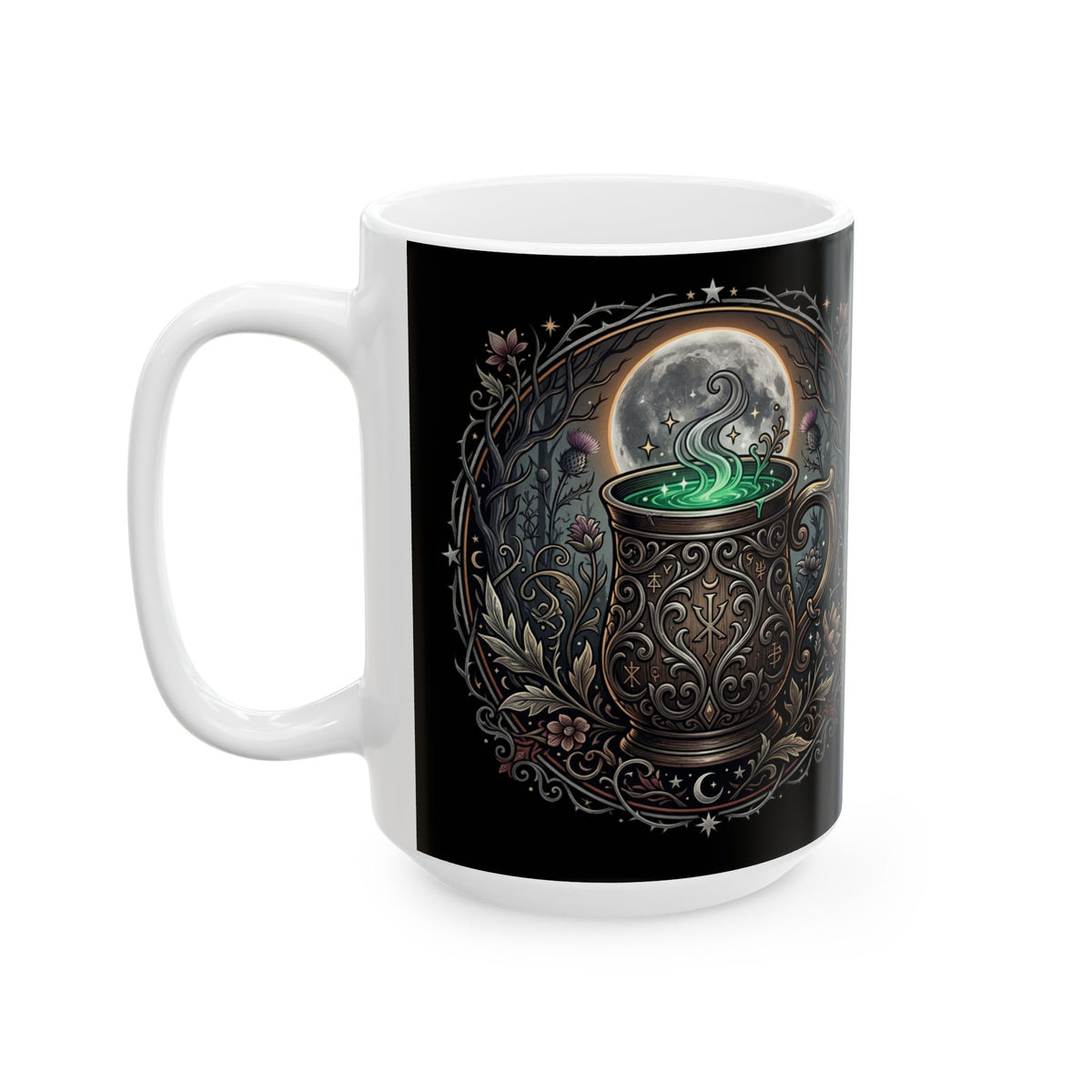Awaken Your Power Ceramic Mug — Colorful Spiritual Mandala Coffee Cup (11oz & 15oz)