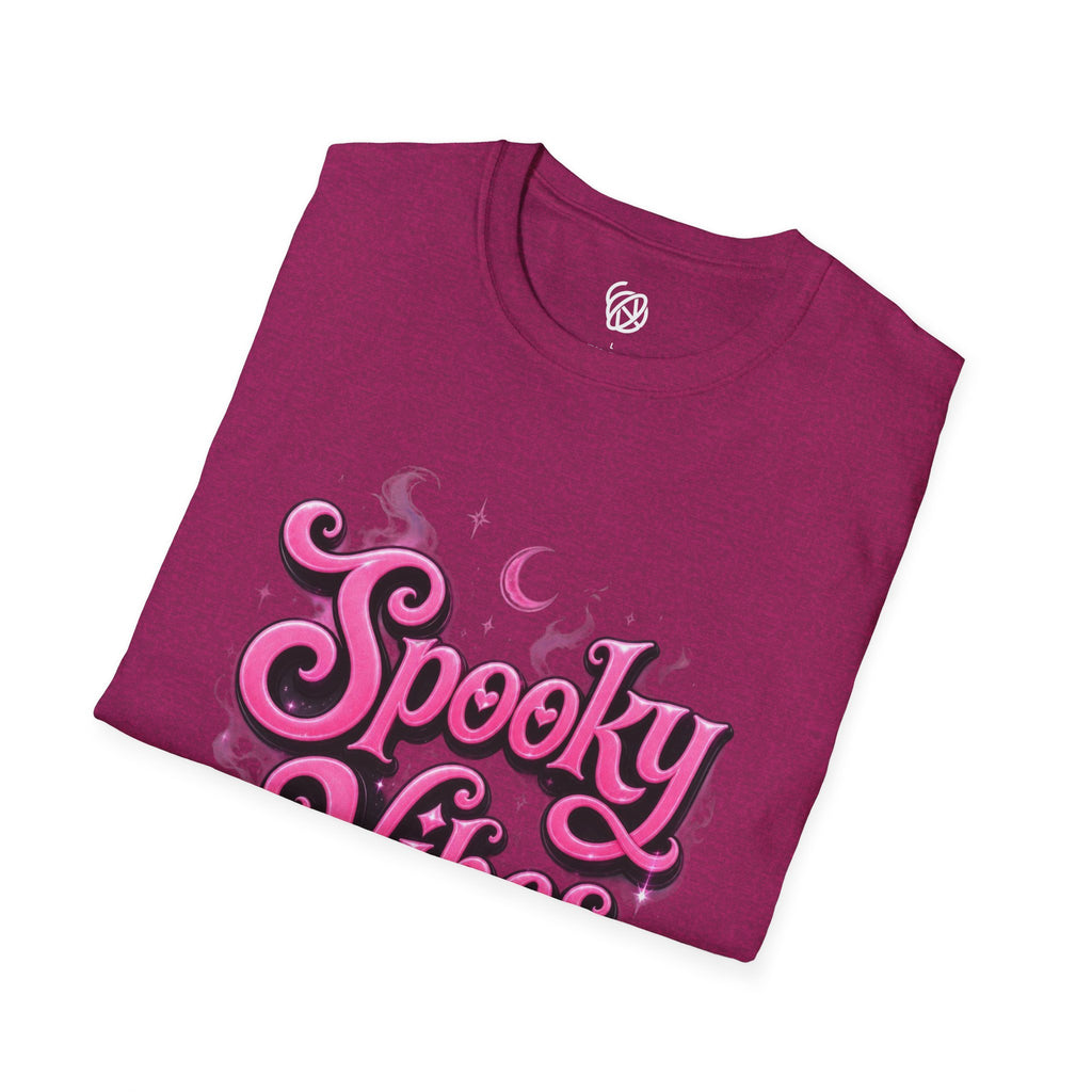 Spooky Vibes T-Shirt — Pink Retro Halloween Graphic Tee