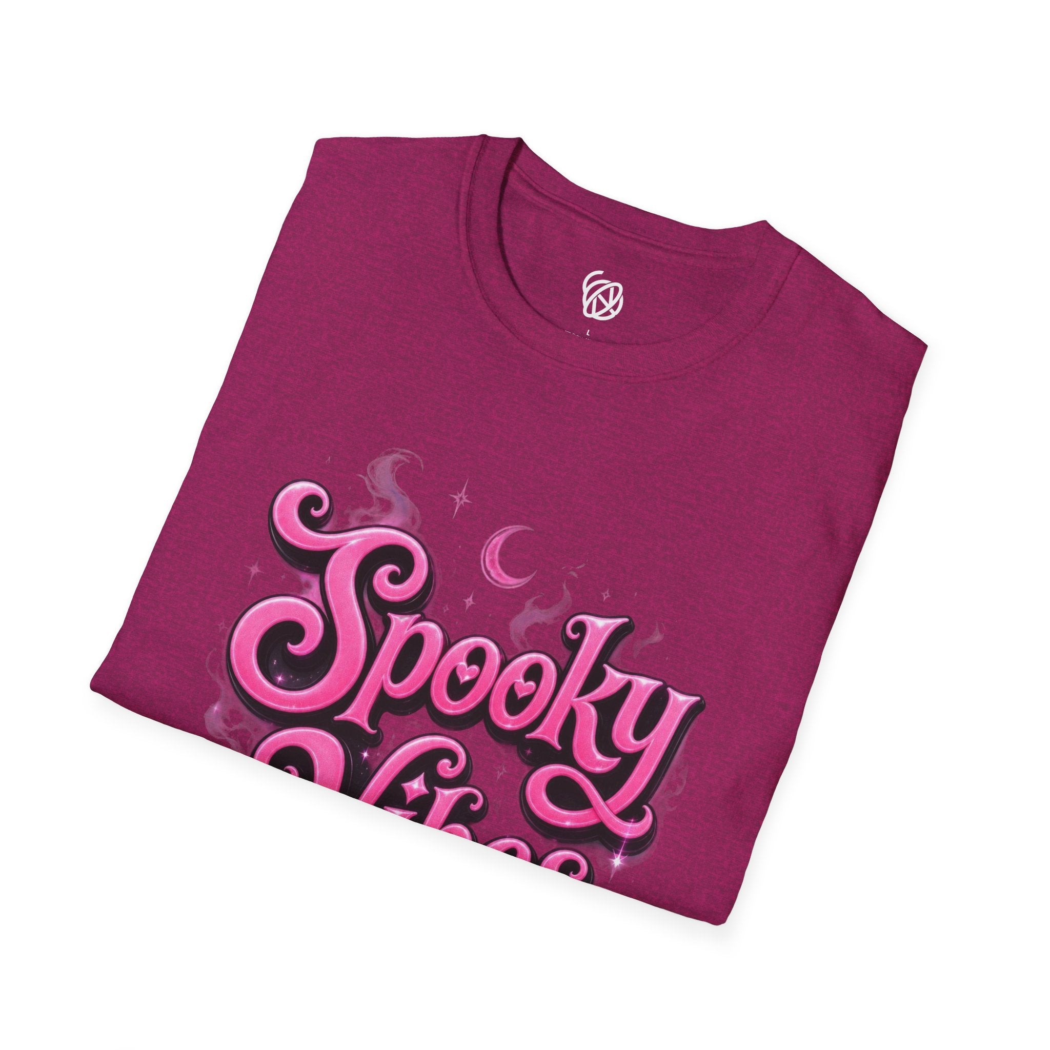 Spooky Vibes T-Shirt — Pink Retro Halloween Graphic Tee