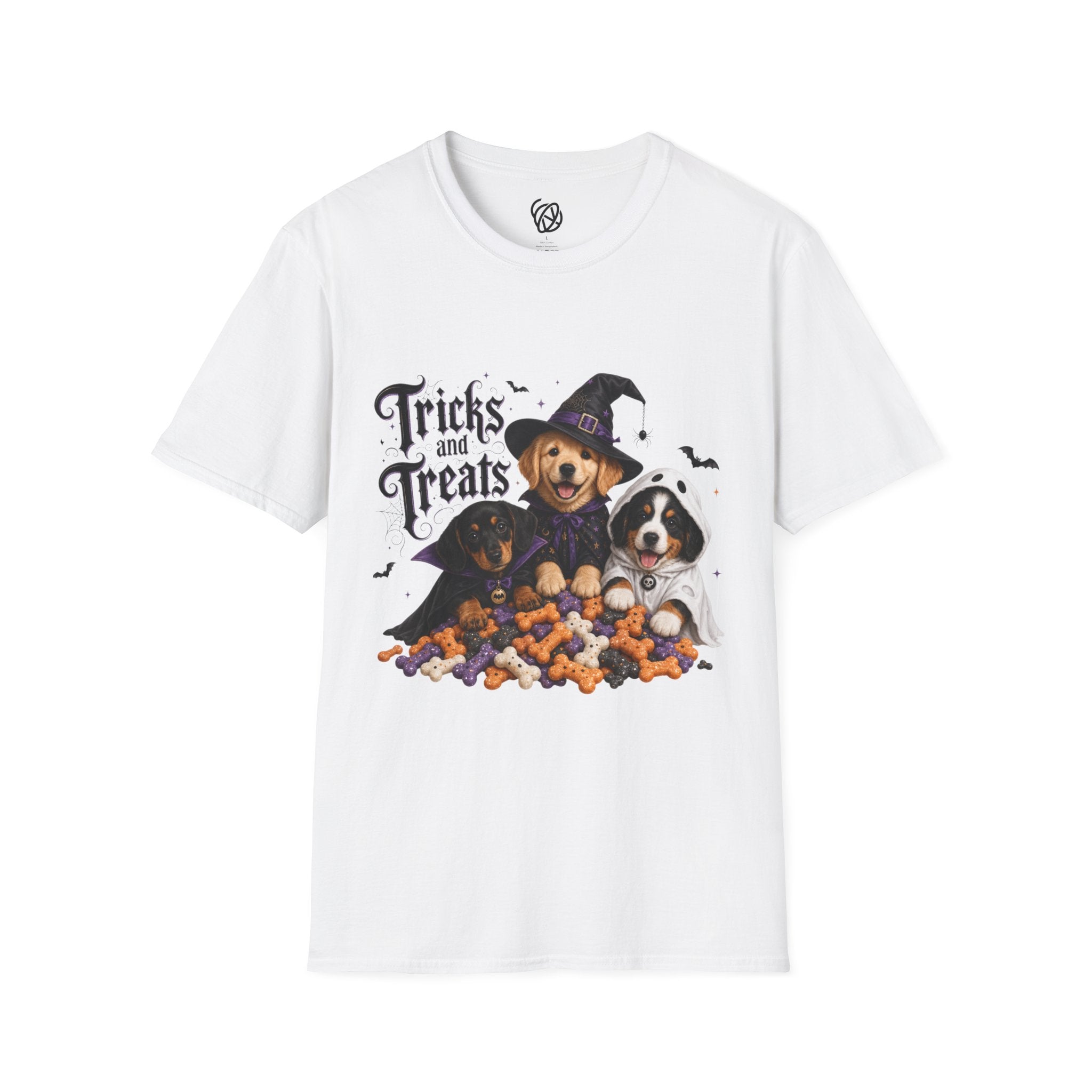 Tricks and Treats Halloween Dog T-Shirt