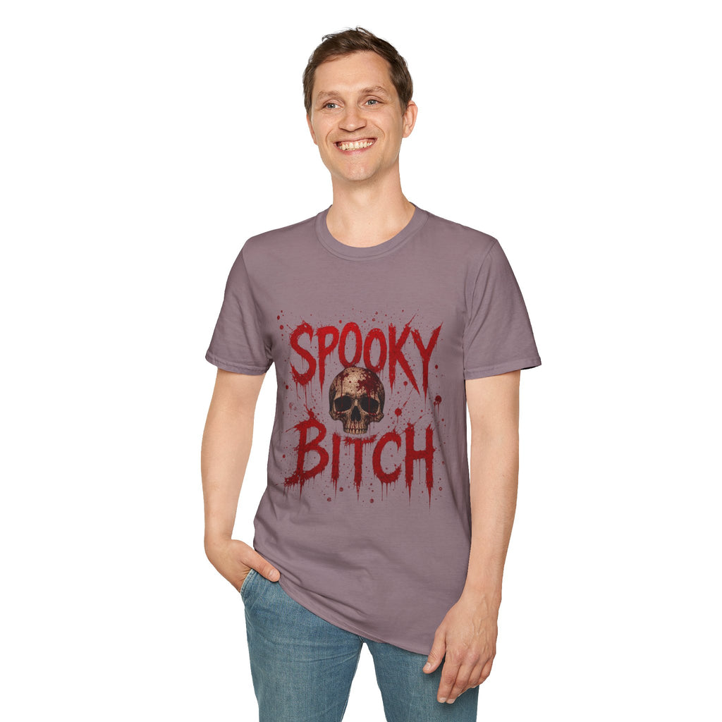 T-Shirt — "Spooky Bitch" Horror Skull Halloween Graphic Tee