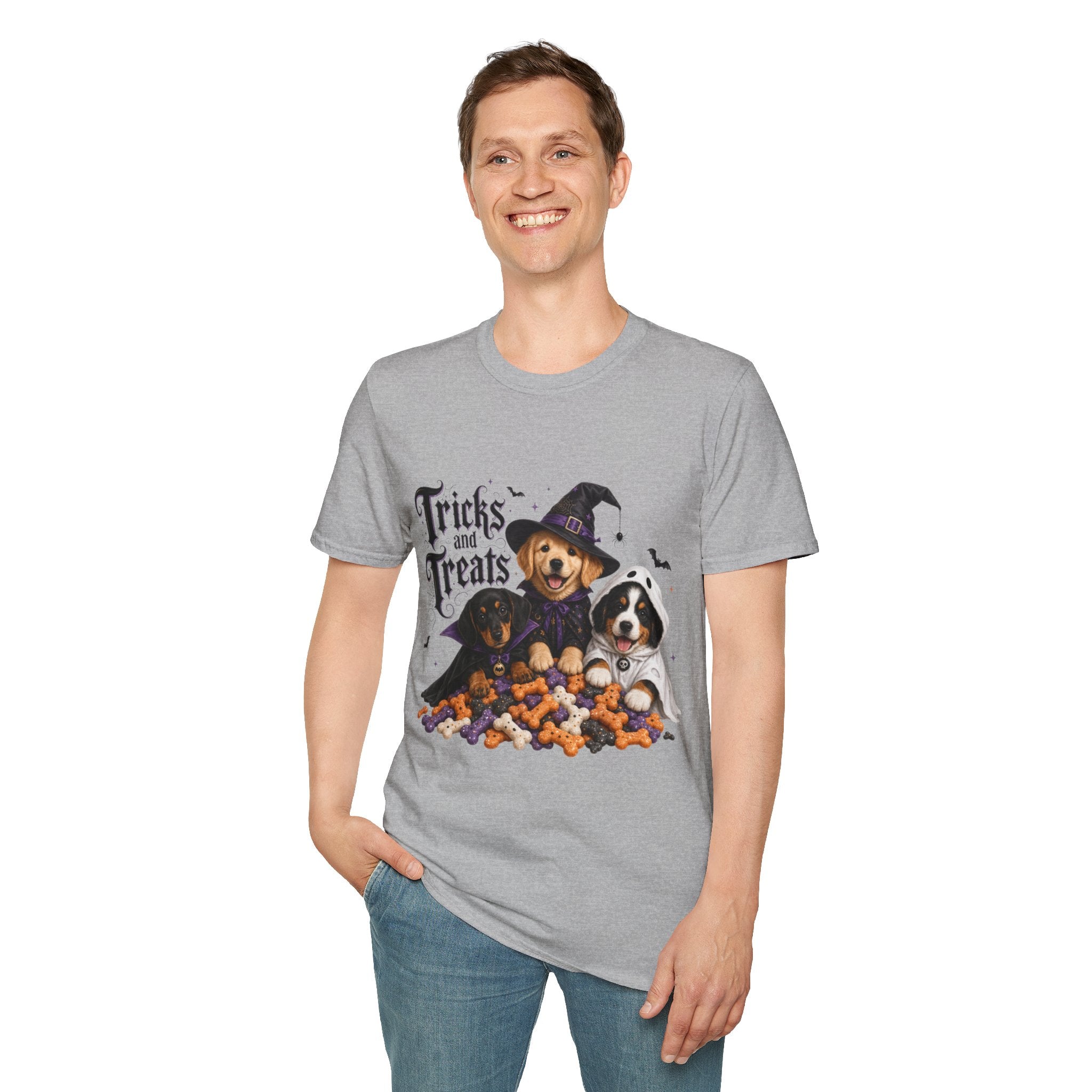 Tricks and Treats Halloween Dog T-Shirt