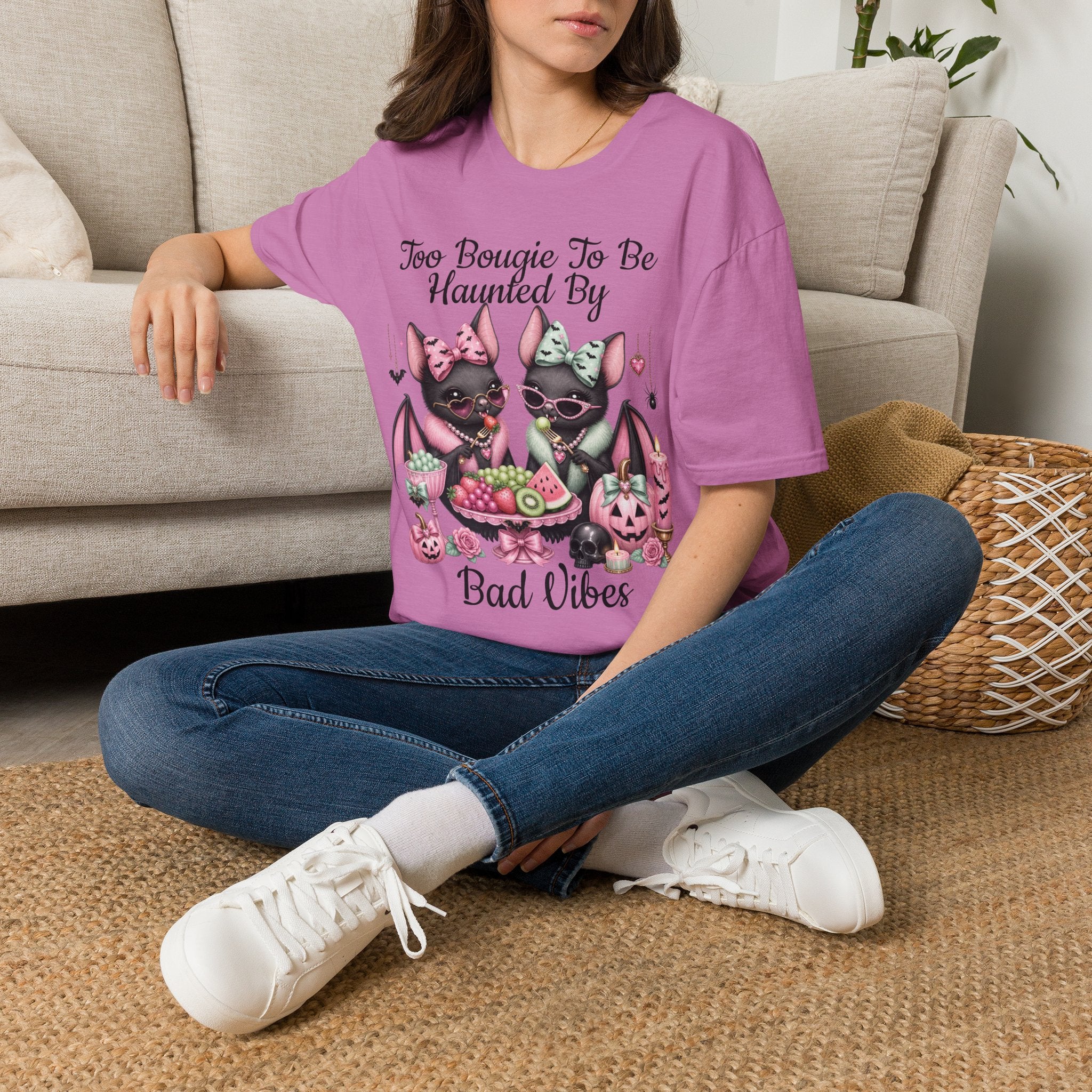 Bat Sisters Graphic Tee — Cute Gothic Kawaii Bats with Bows
