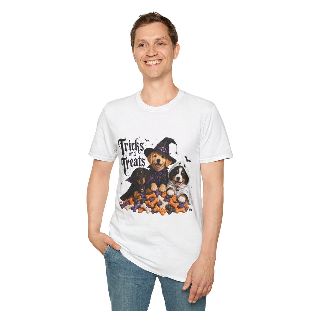 Tricks and Treats Halloween Dog T-Shirt