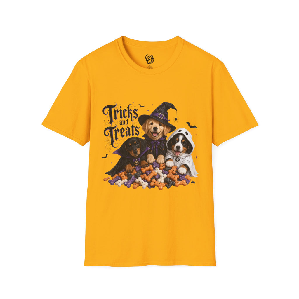 Tricks and Treats Halloween Dog T-Shirt