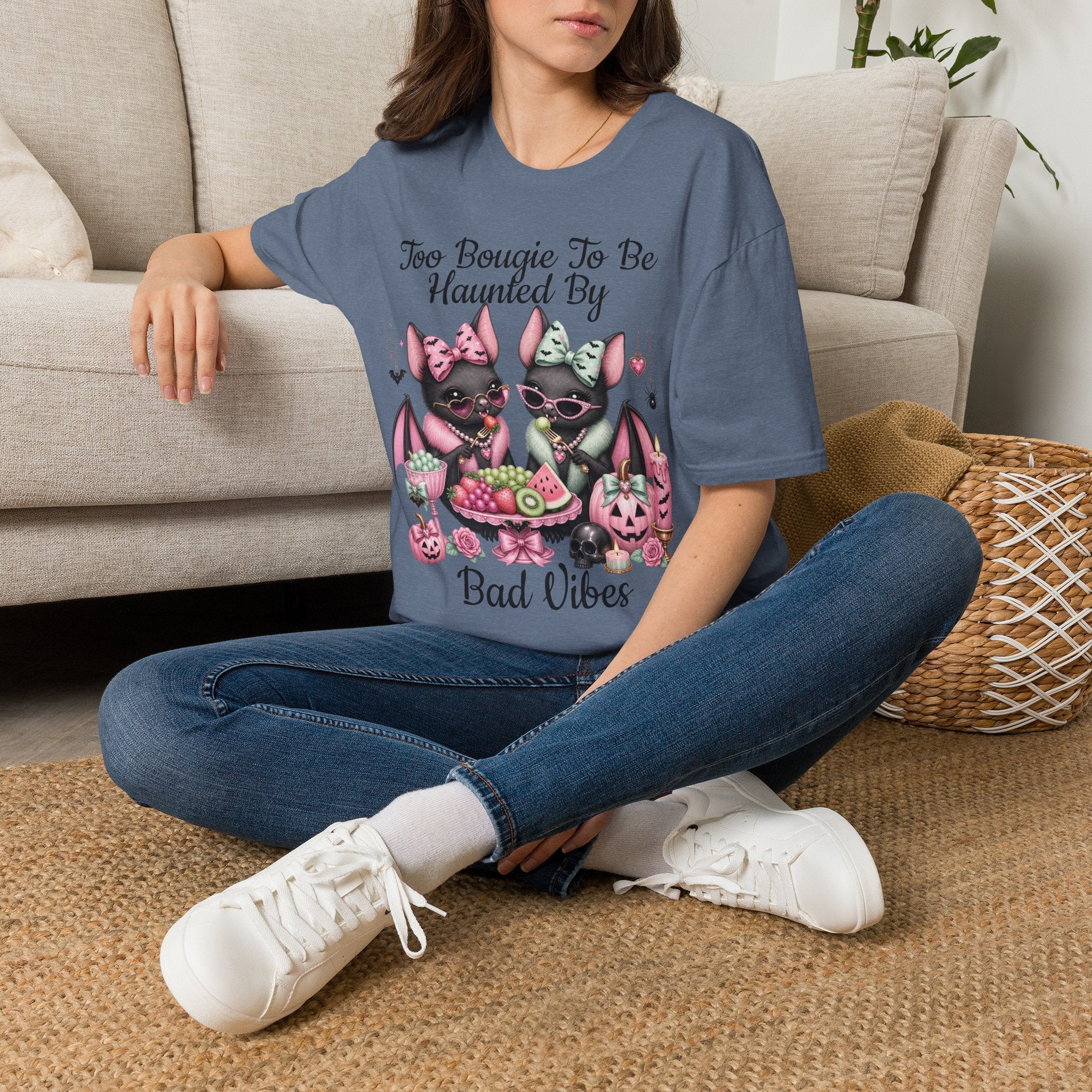 Bat Sisters Graphic Tee — Cute Gothic Kawaii Bats with Bows