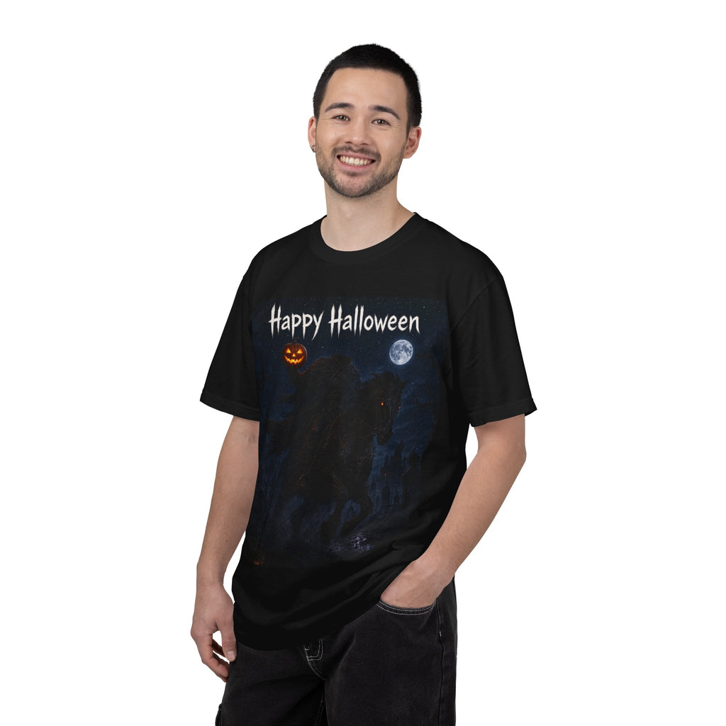 Halloween Night Horse T-Shirt – "Happy Halloween" Spooky Moon Pumpkin Tee