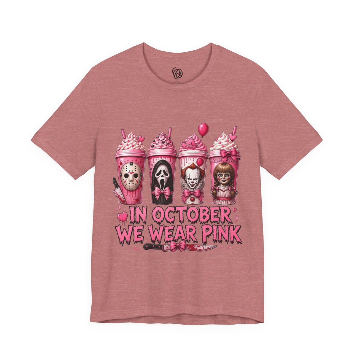 Breast Cancer Awareness Halloween Tee — "In October We Wear Pink" Graphic T-Shirt
