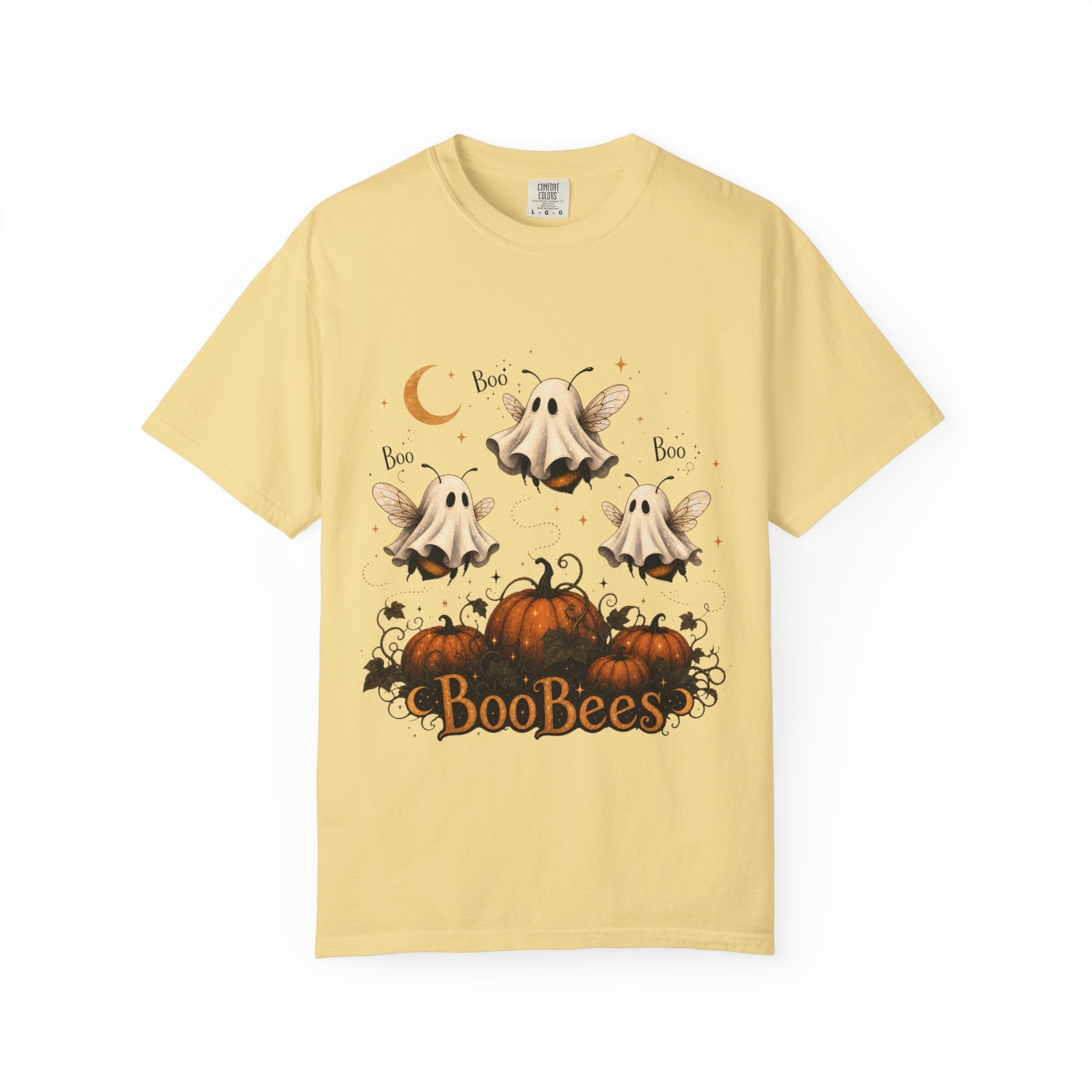 BooBees Halloween T-Shirt — Cute Ghost Bees & Pumpkins Graphic Tee