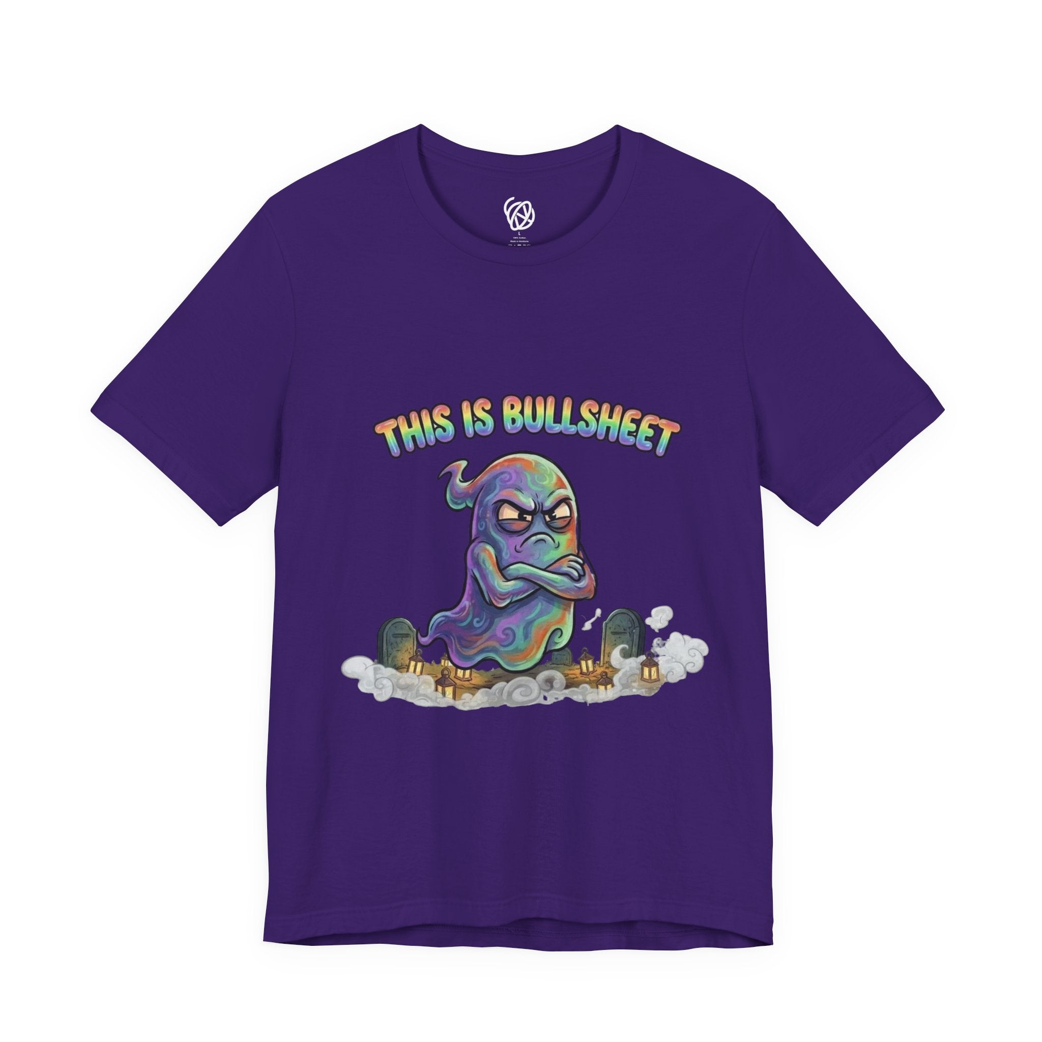"This Is Bullsheet" Ghost T-Shirt — Funny Halloween Humor Graphic Tee