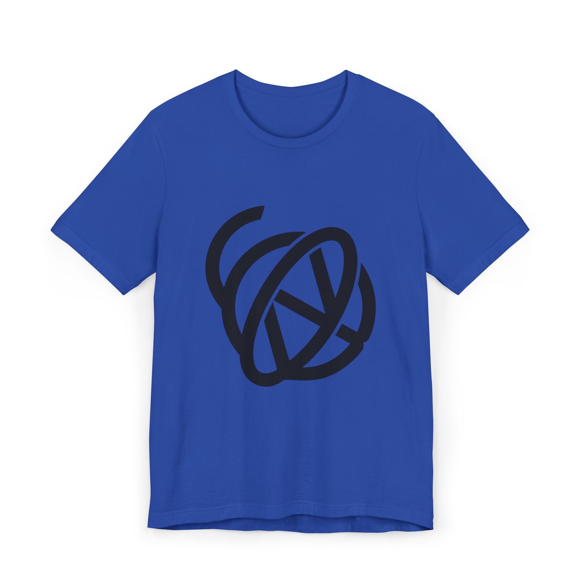 Yellow N Blue Logo Tee - Black