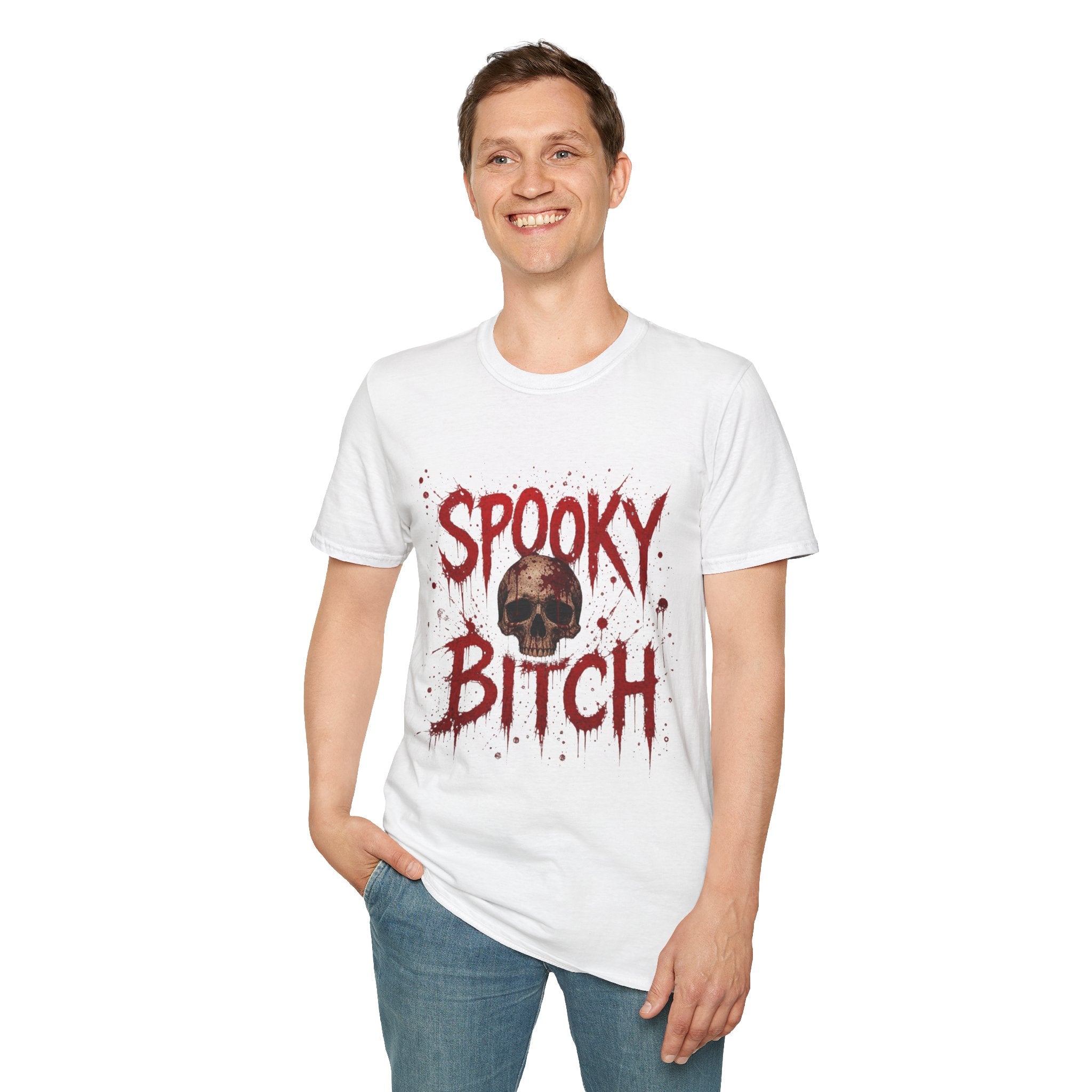 T-Shirt — "Spooky Bitch" Horror Skull Halloween Graphic Tee