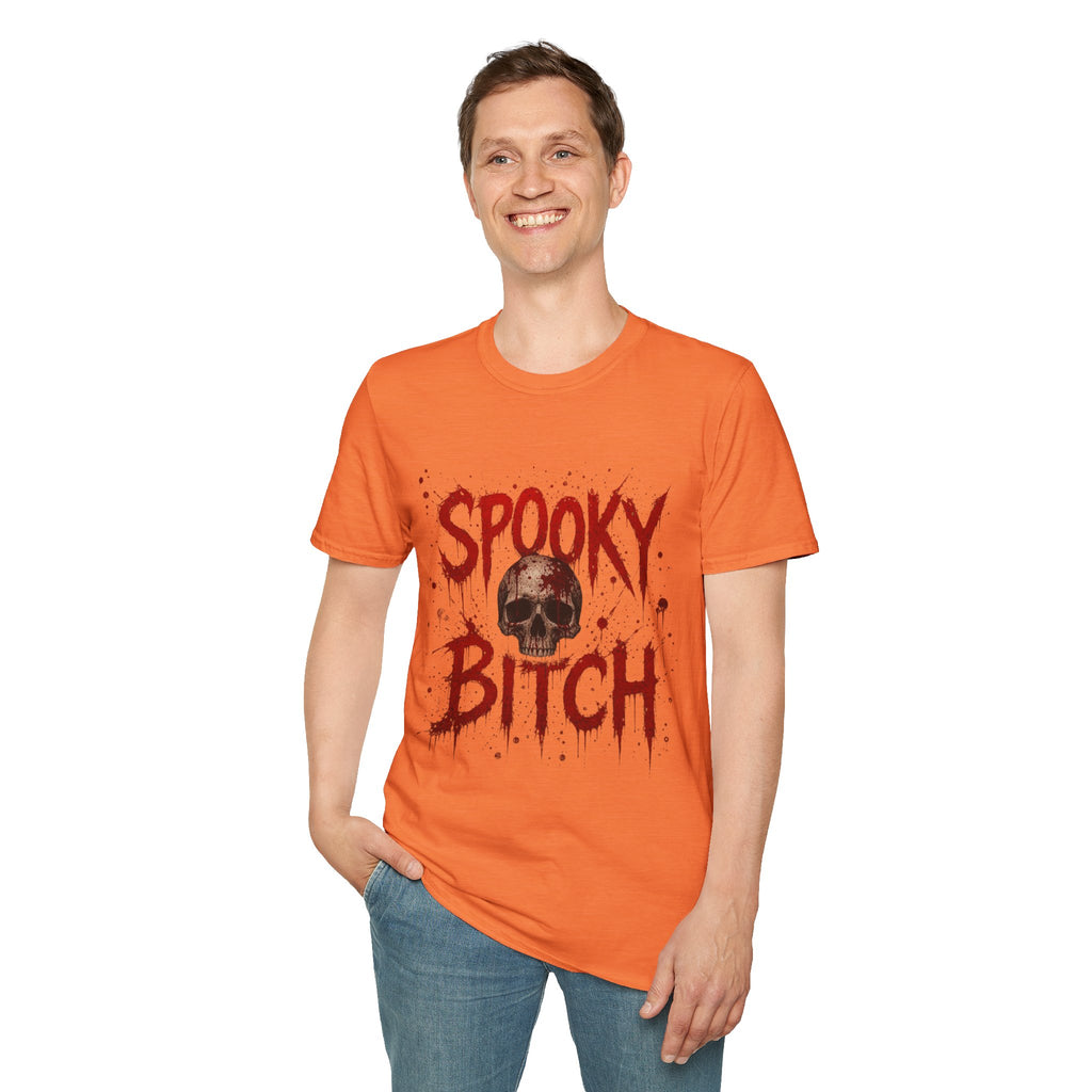 T-Shirt — "Spooky Bitch" Horror Skull Halloween Graphic Tee