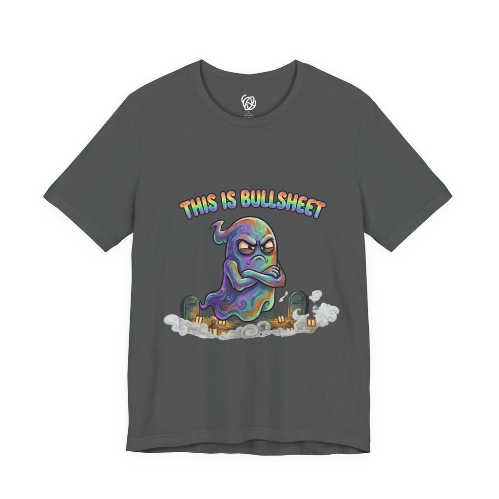 Graphic Tee — "This Is Bullsheet" Ghost Illustration Shirt
