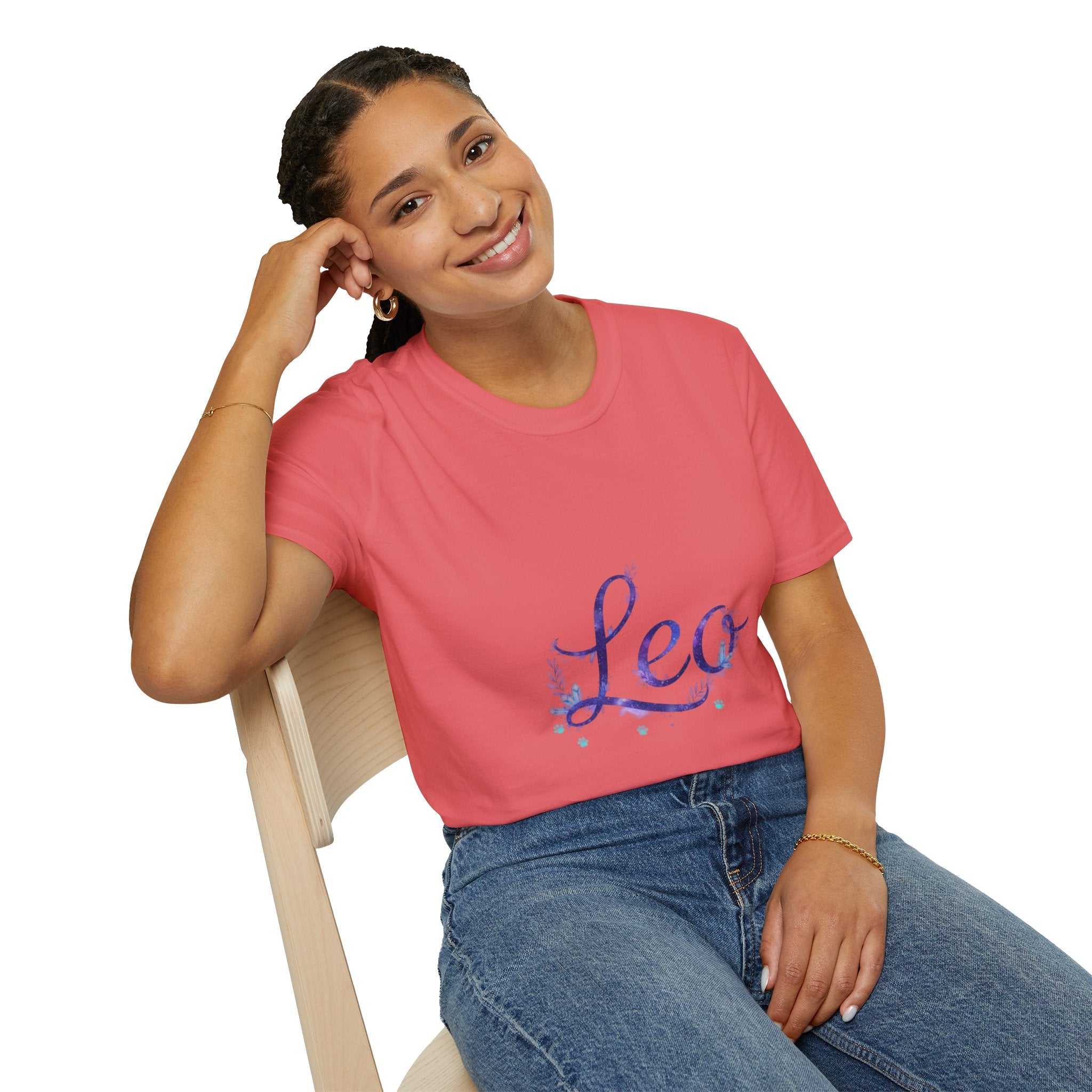 Leo Zodiac T-Shirt — Purple Constellation Astrology Tee