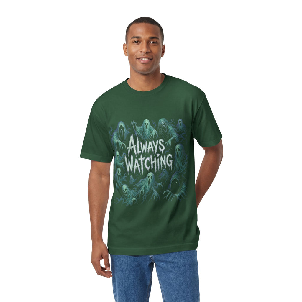 "Always Watching" Ghosts Graphic Tee — Spooky Horror Crewneck