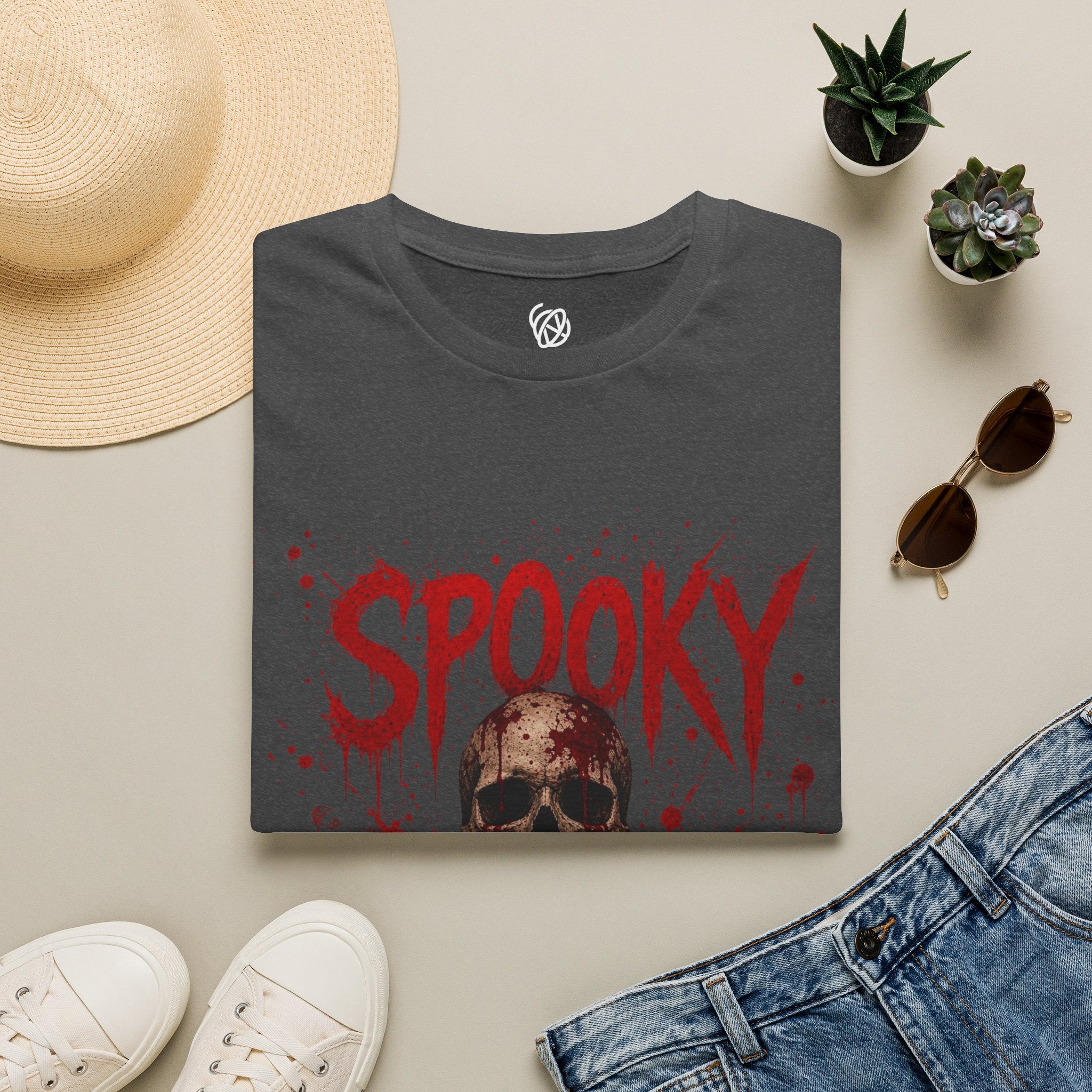 T-Shirt — "Spooky Bitch" Horror Skull Halloween Graphic Tee