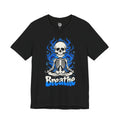 Breathe Skull Meditation Tee — Yoga Skeleton Graphic T-Shirt