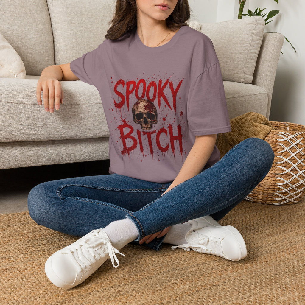T-Shirt — "Spooky Bitch" Horror Skull Halloween Graphic Tee