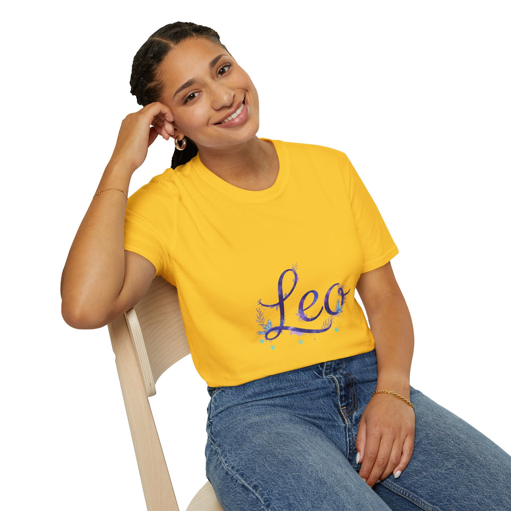 Leo Zodiac T-Shirt — Purple Constellation Astrology Tee