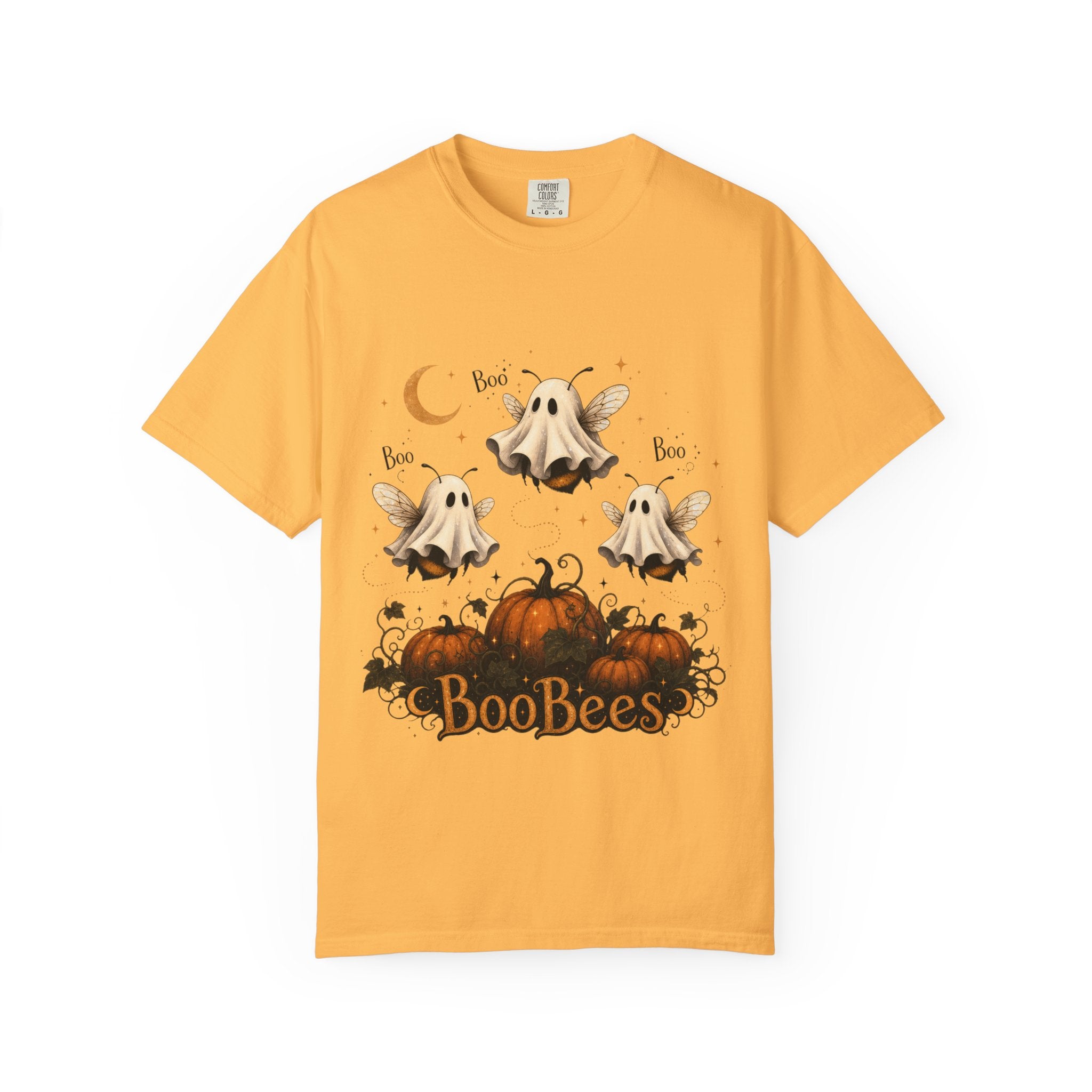 BooBees Halloween T-Shirt — Cute Ghost Bees & Pumpkins Graphic Tee