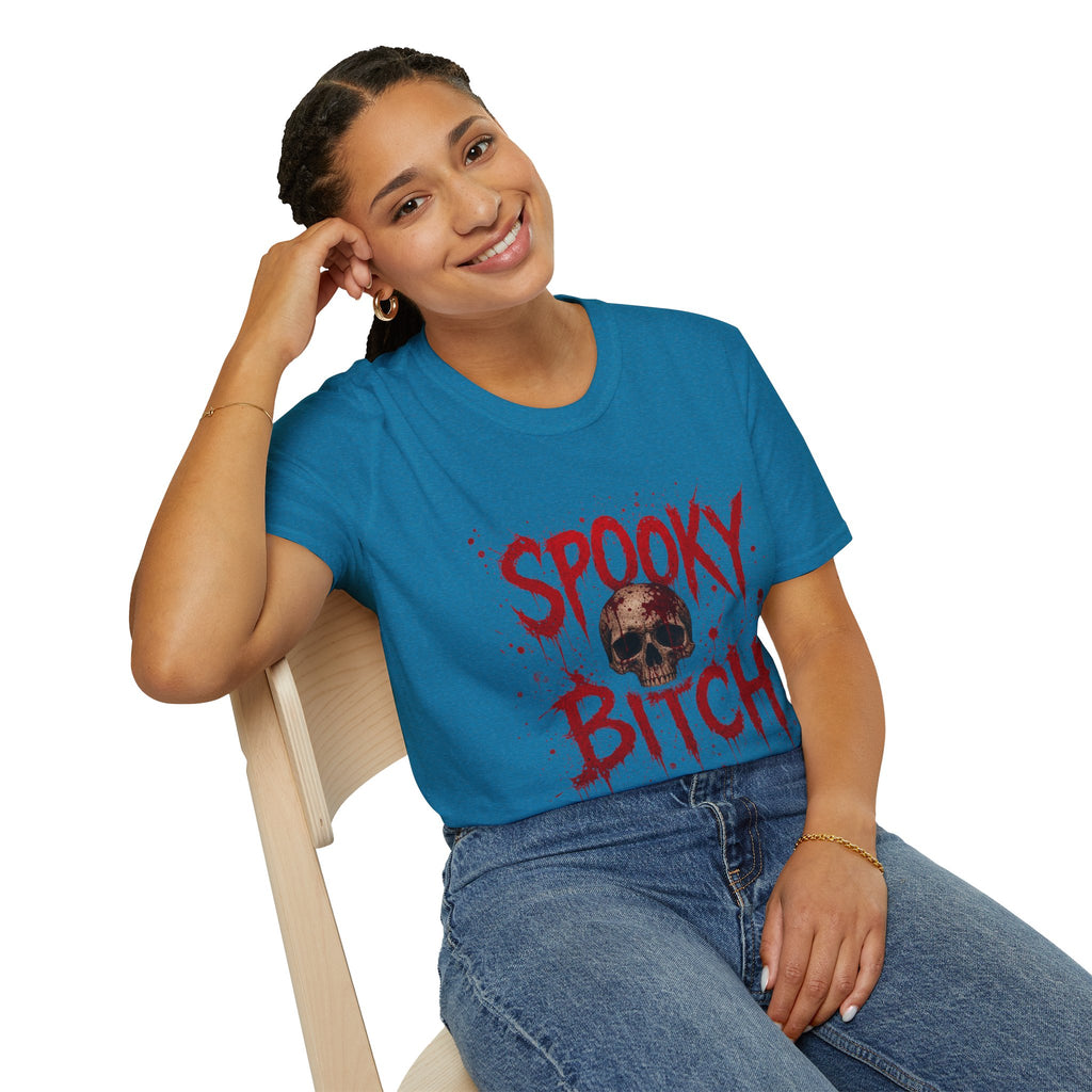 T-Shirt — "Spooky Bitch" Horror Skull Halloween Graphic Tee