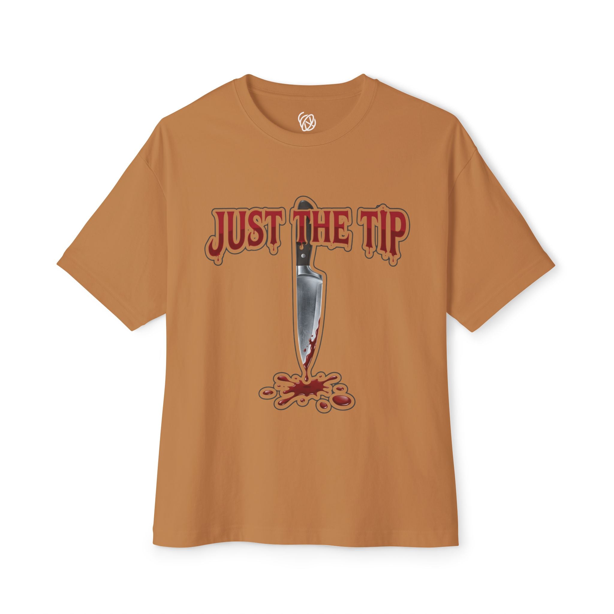 Just the Tip Knife Tee — Horror Graphic Oversized T‑Shirt