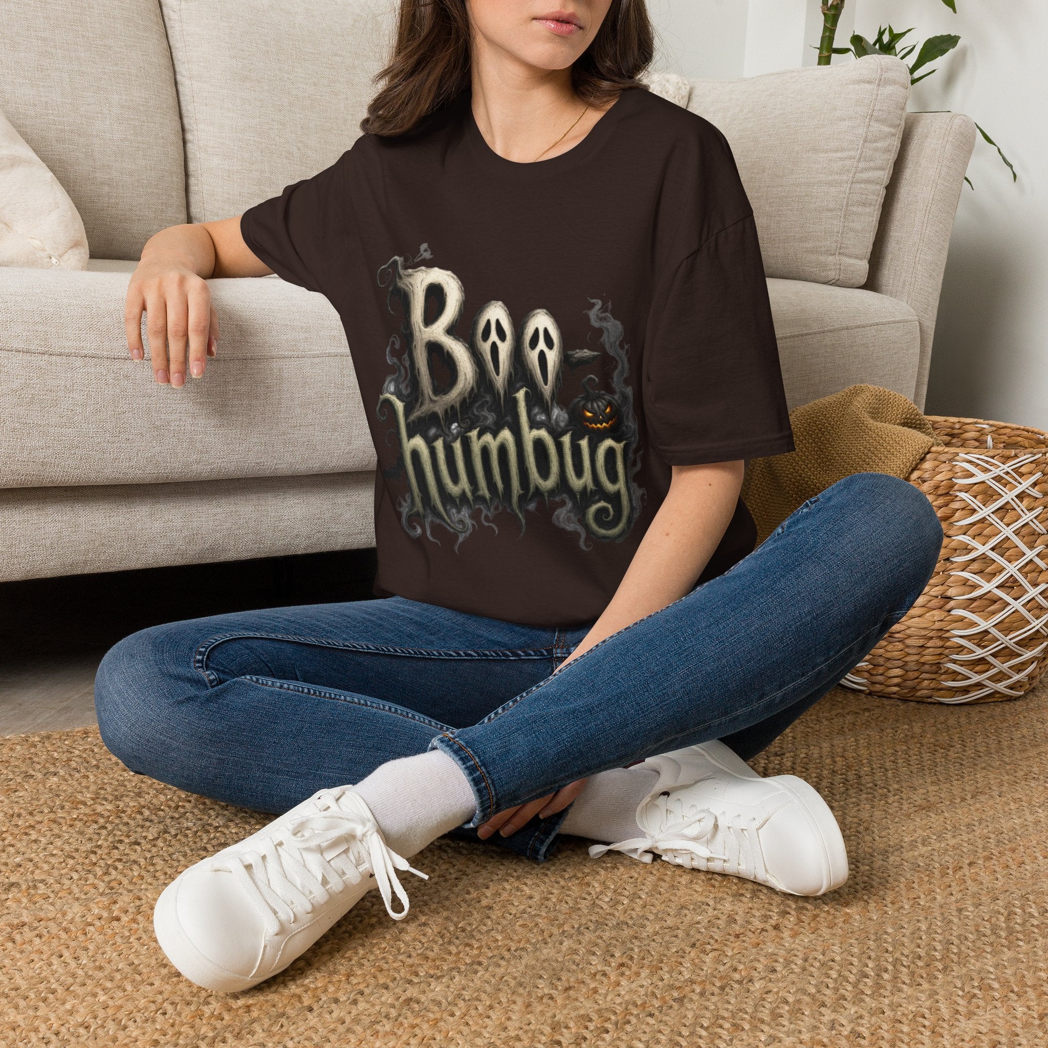 T-Shirt — 'Boo Humbug' Halloween Ghost Graphic Tee