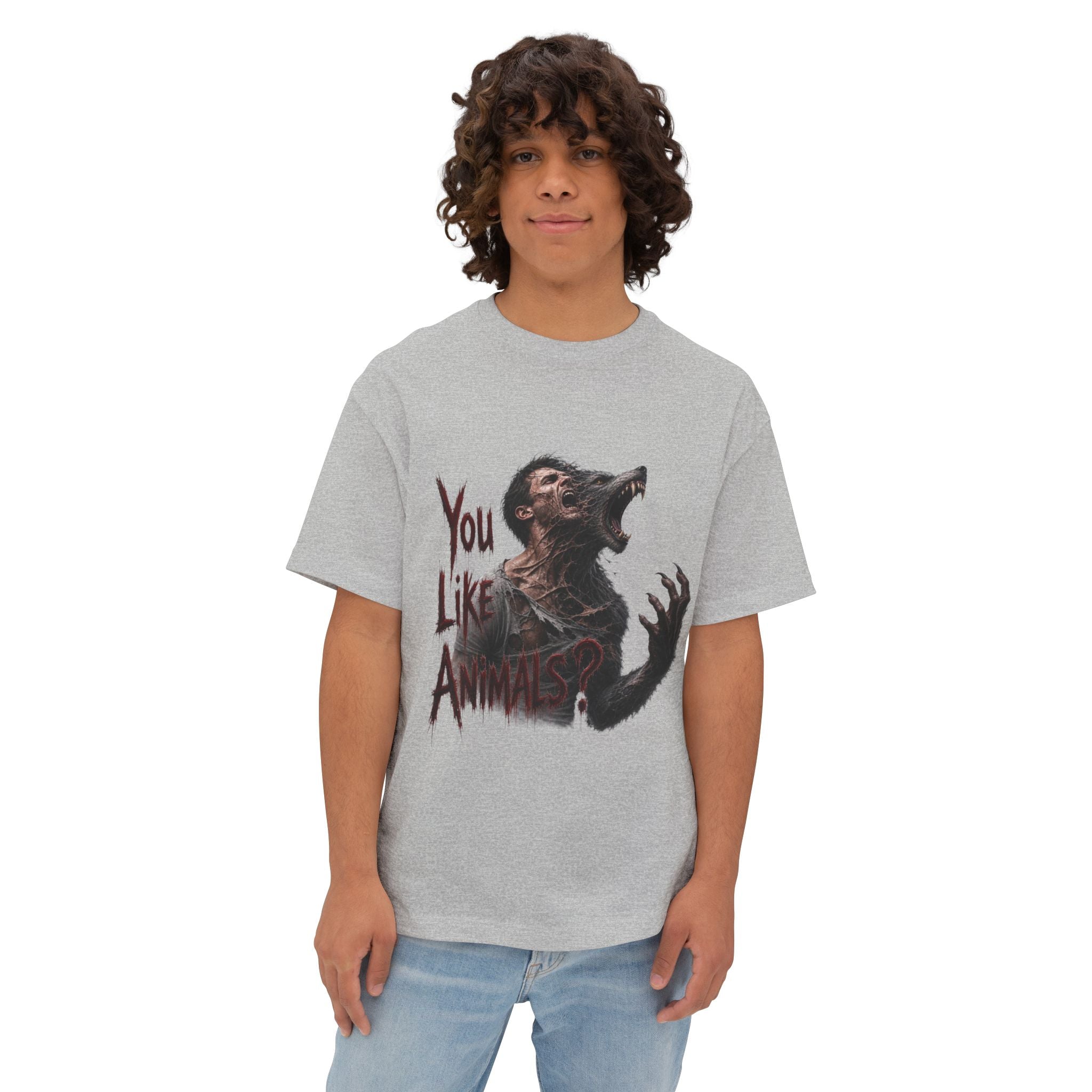 Werewolf Graphic Tee – "You Like Animals" Horror Shirt