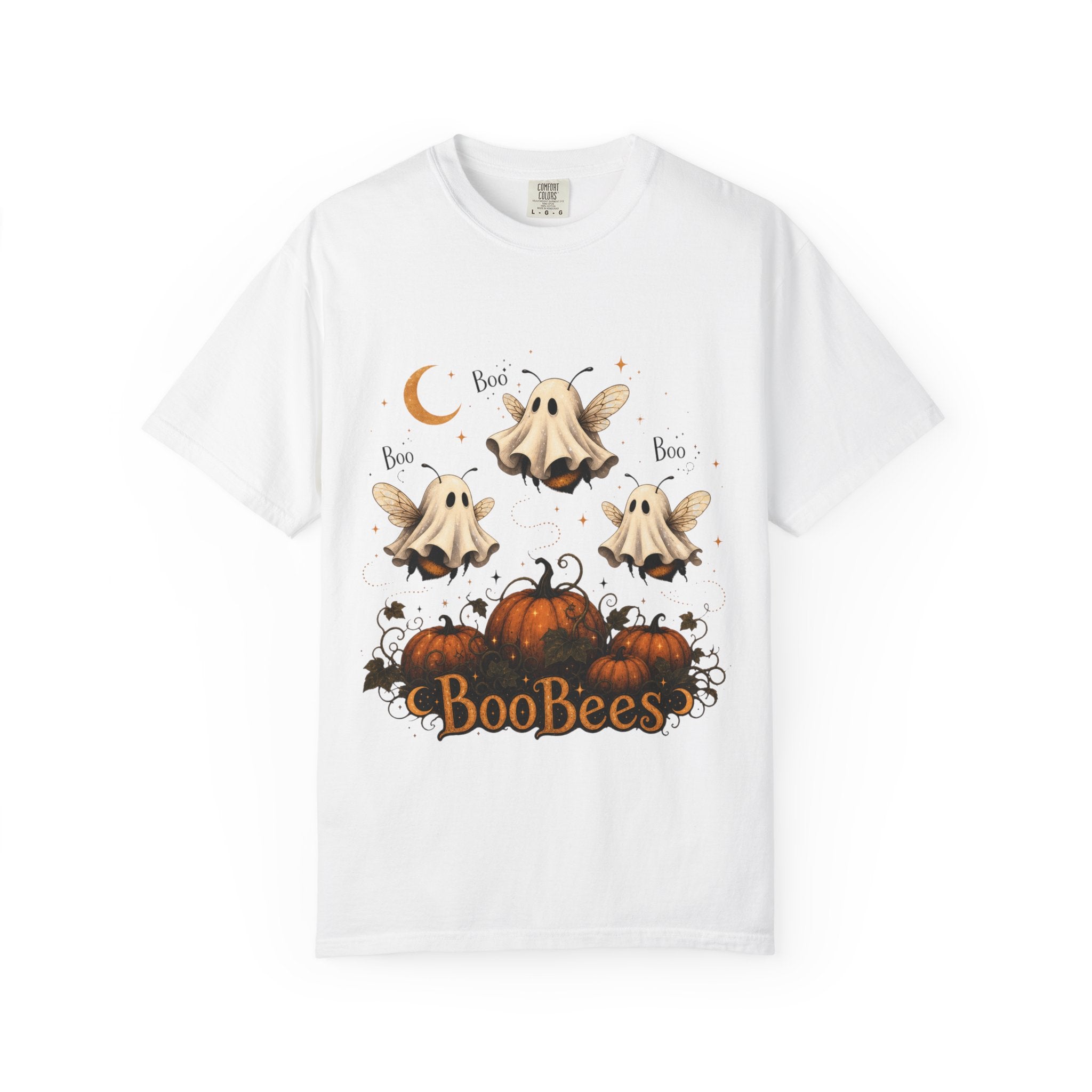 BooBees Halloween T-Shirt — Cute Ghost Bees & Pumpkins Graphic Tee