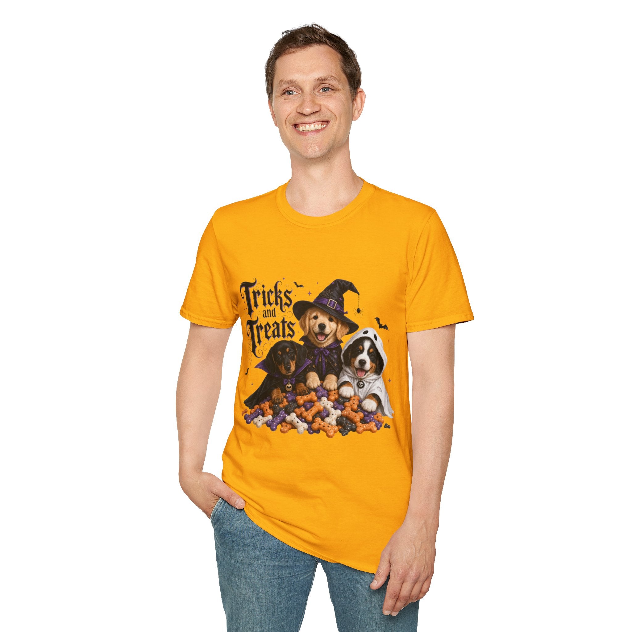 Tricks and Treats Halloween Dog T-Shirt