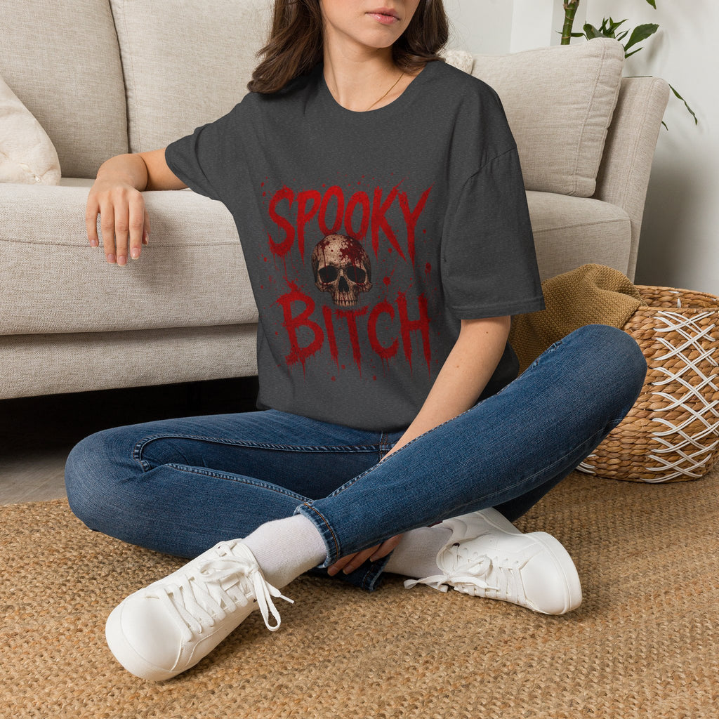 T-Shirt — "Spooky Bitch" Horror Skull Halloween Graphic Tee