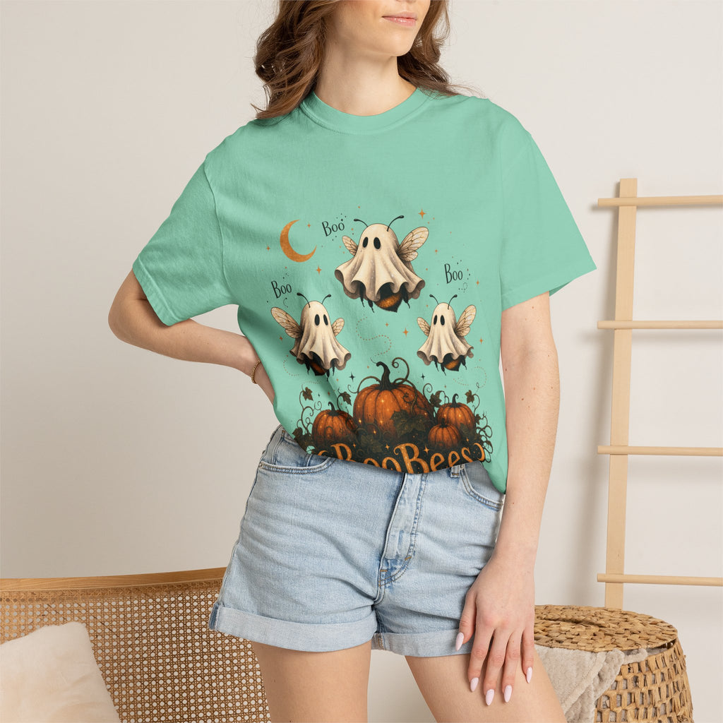 BooBees Halloween T-Shirt — Cute Ghost Bees & Pumpkins Graphic Tee