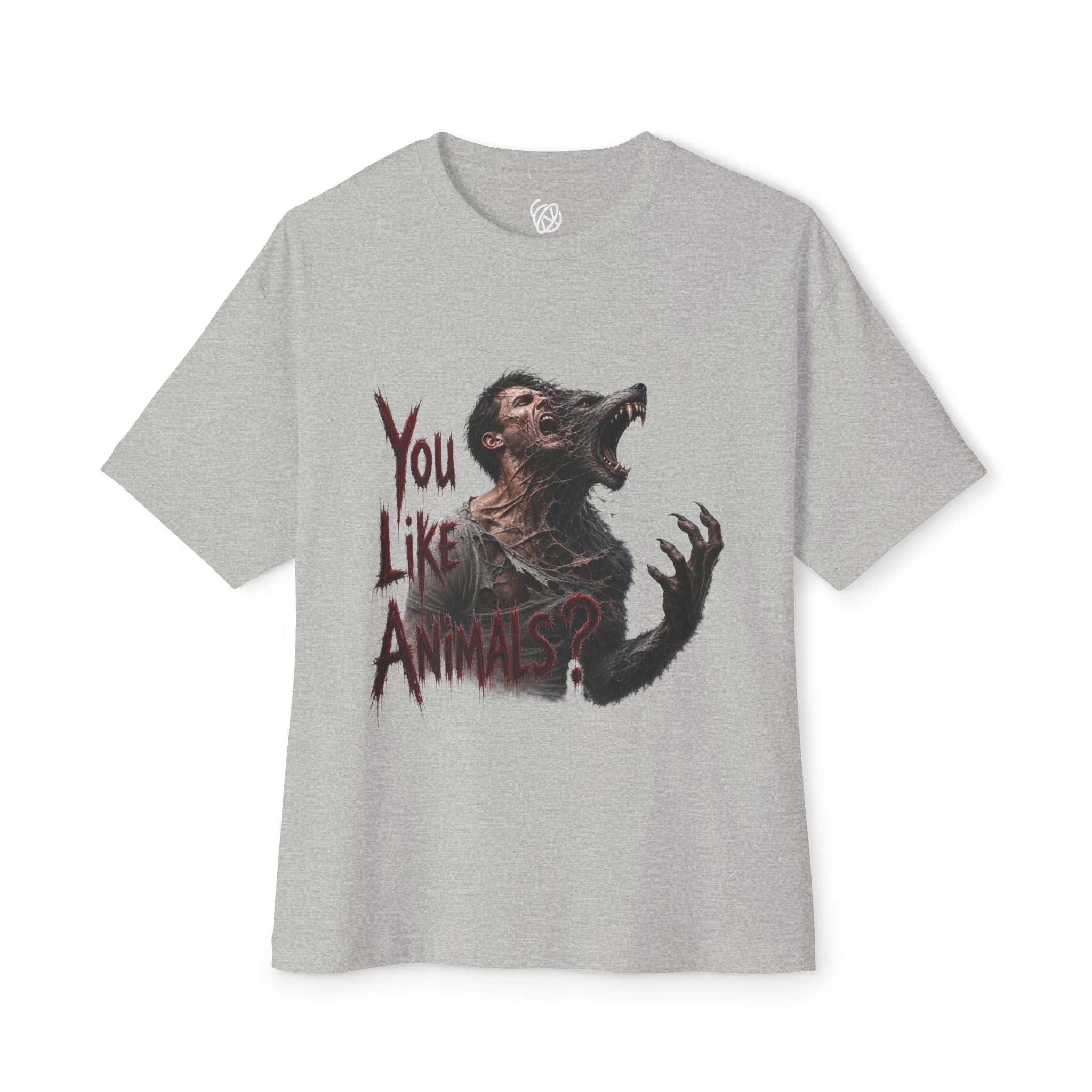 Werewolf Graphic Tee – "You Like Animals" Horror Shirt