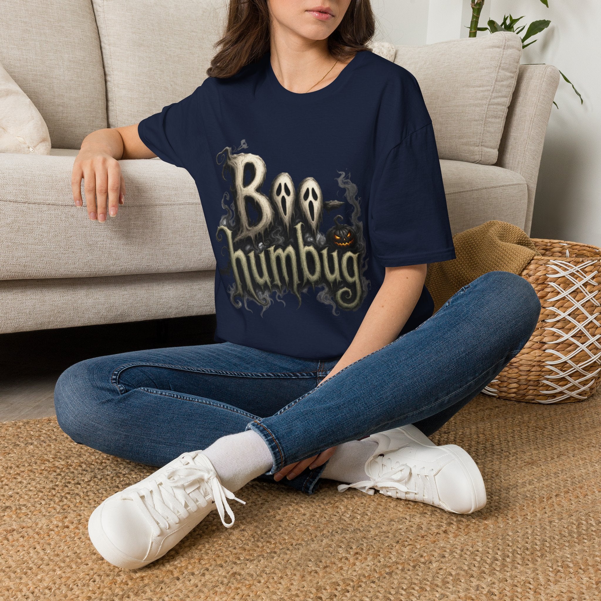 T-Shirt — 'Boo Humbug' Halloween Ghost Graphic Tee