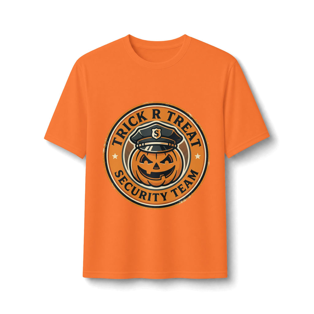 Trick R Treat Security Team Performance Tee — Halloween Pumpkin Patrol Shirt