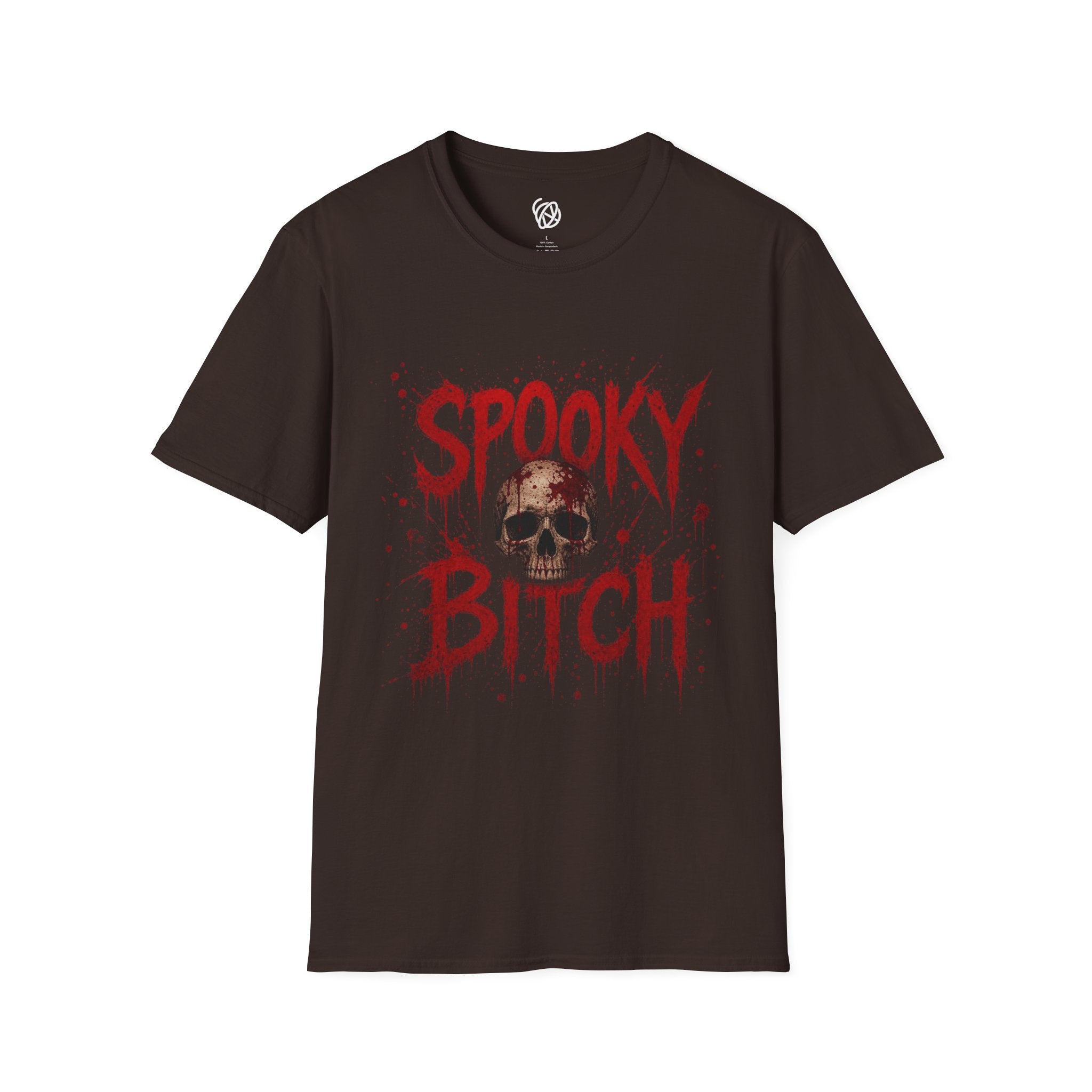 T-Shirt — "Spooky Bitch" Horror Skull Halloween Graphic Tee