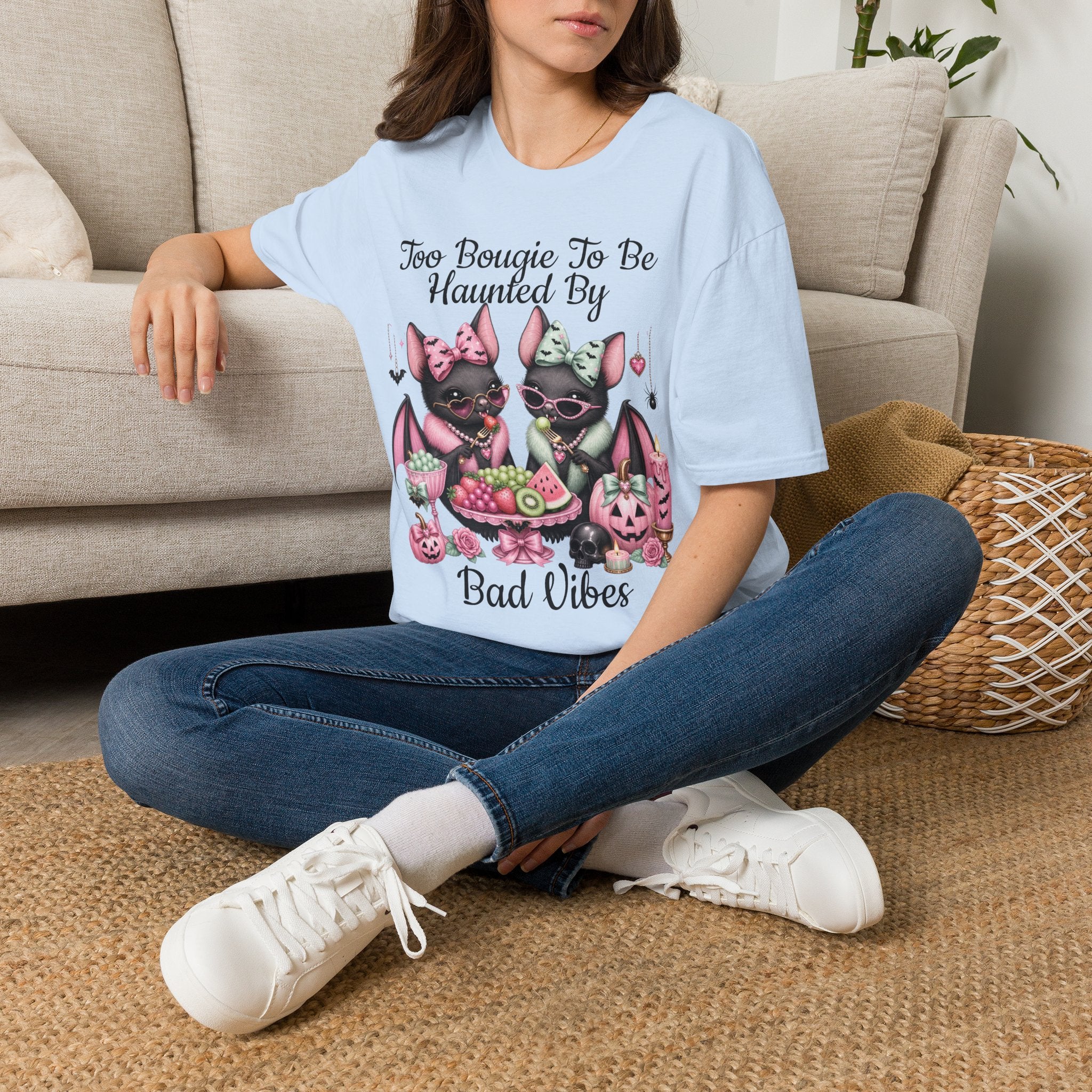 Bat Sisters Graphic Tee — Cute Gothic Kawaii Bats with Bows