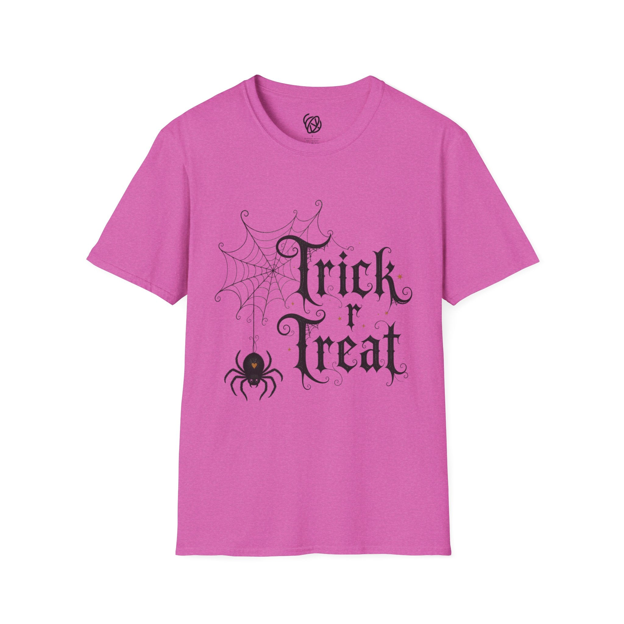 Trick r Treat Halloween T-Shirt — Gothic Spiderweb & Spider Tee