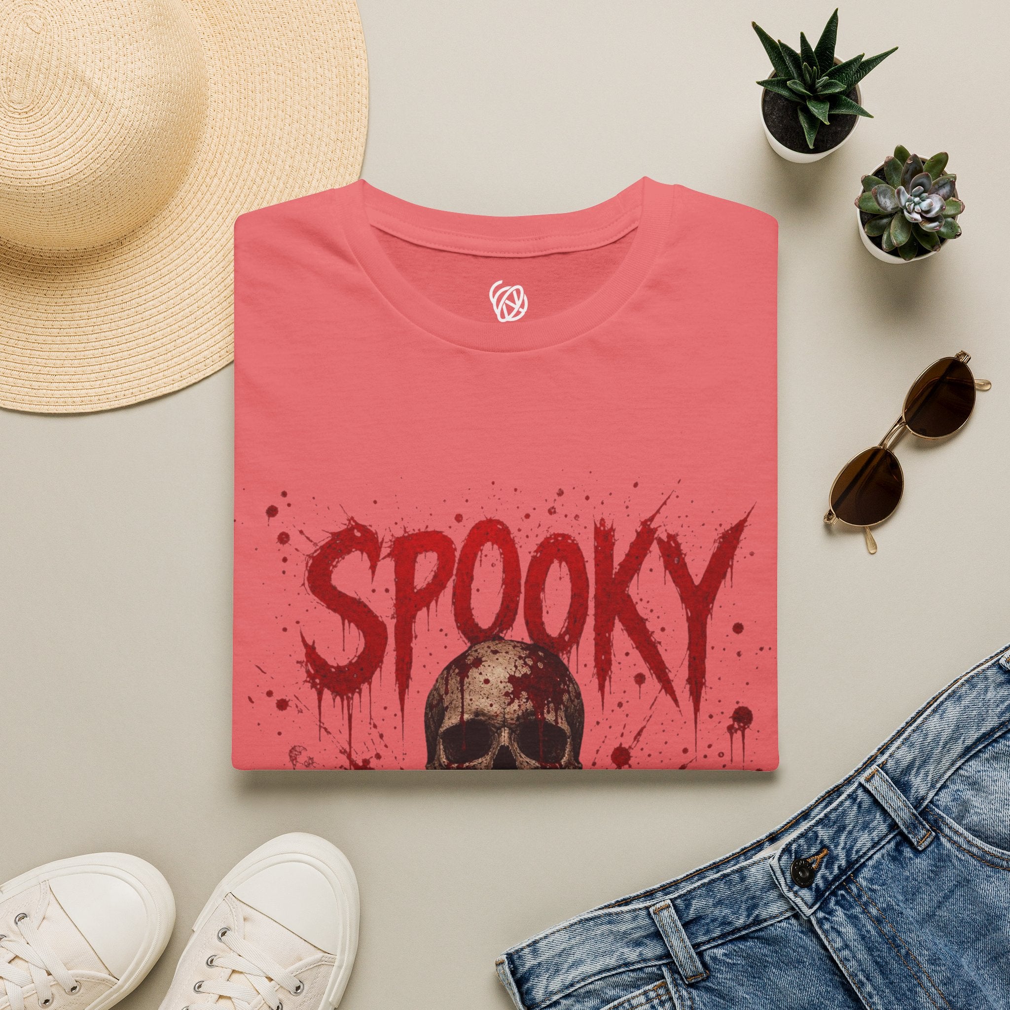 T-Shirt — "Spooky Bitch" Horror Skull Halloween Graphic Tee