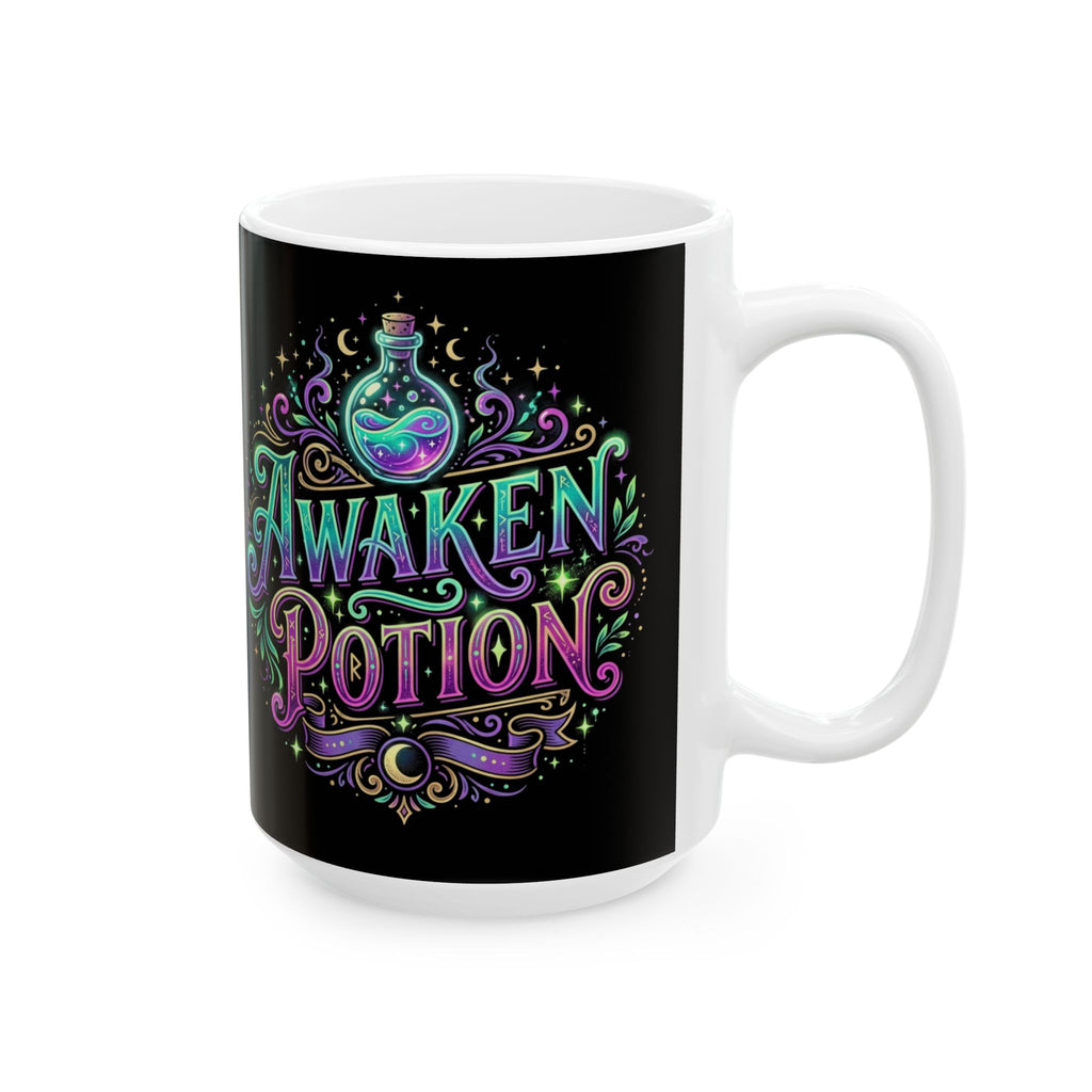Awaken Your Power Ceramic Mug — Colorful Spiritual Mandala Coffee Cup (11oz & 15oz)