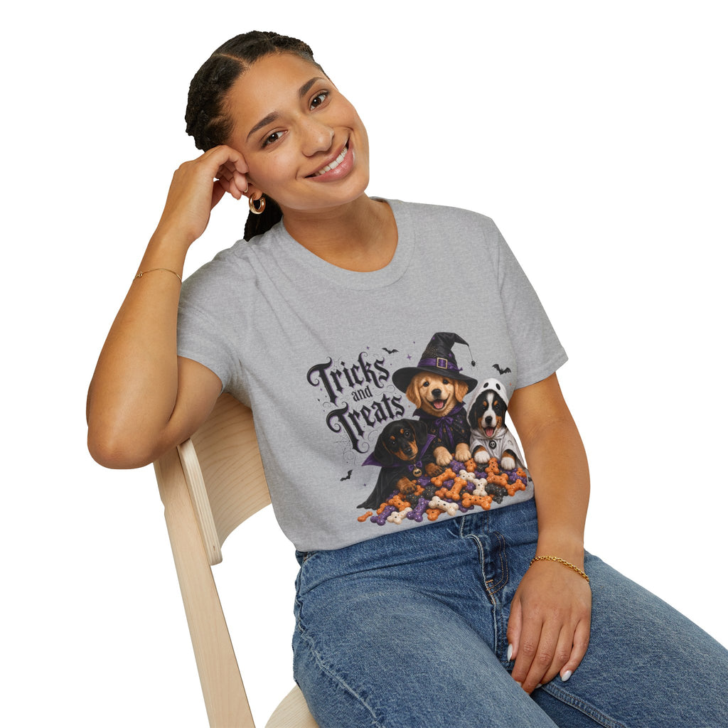 Tricks and Treats Halloween Dog T-Shirt